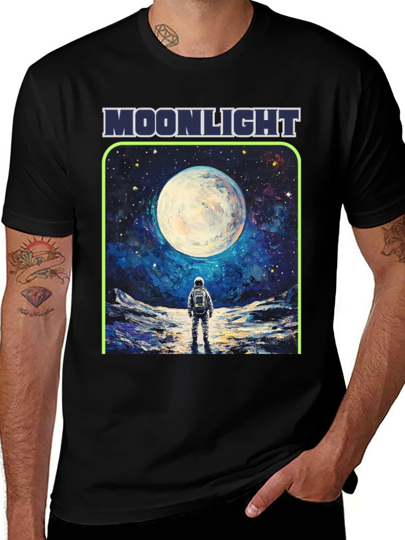 Variant 13 of Moonlight Astronaut Graphic T-Shirt