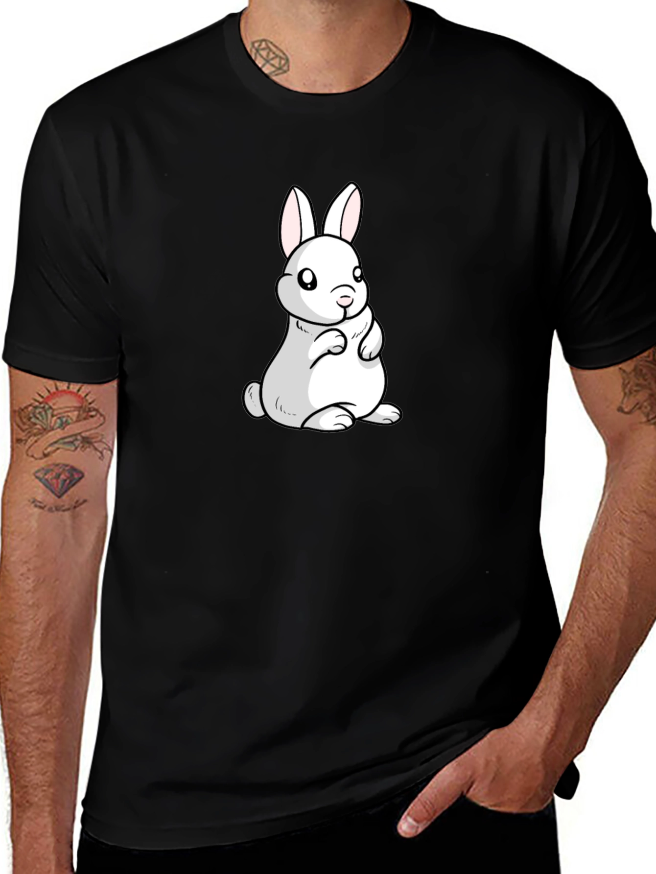 Variant 21 of Cute Cartoon Rabbit Graphic Tee