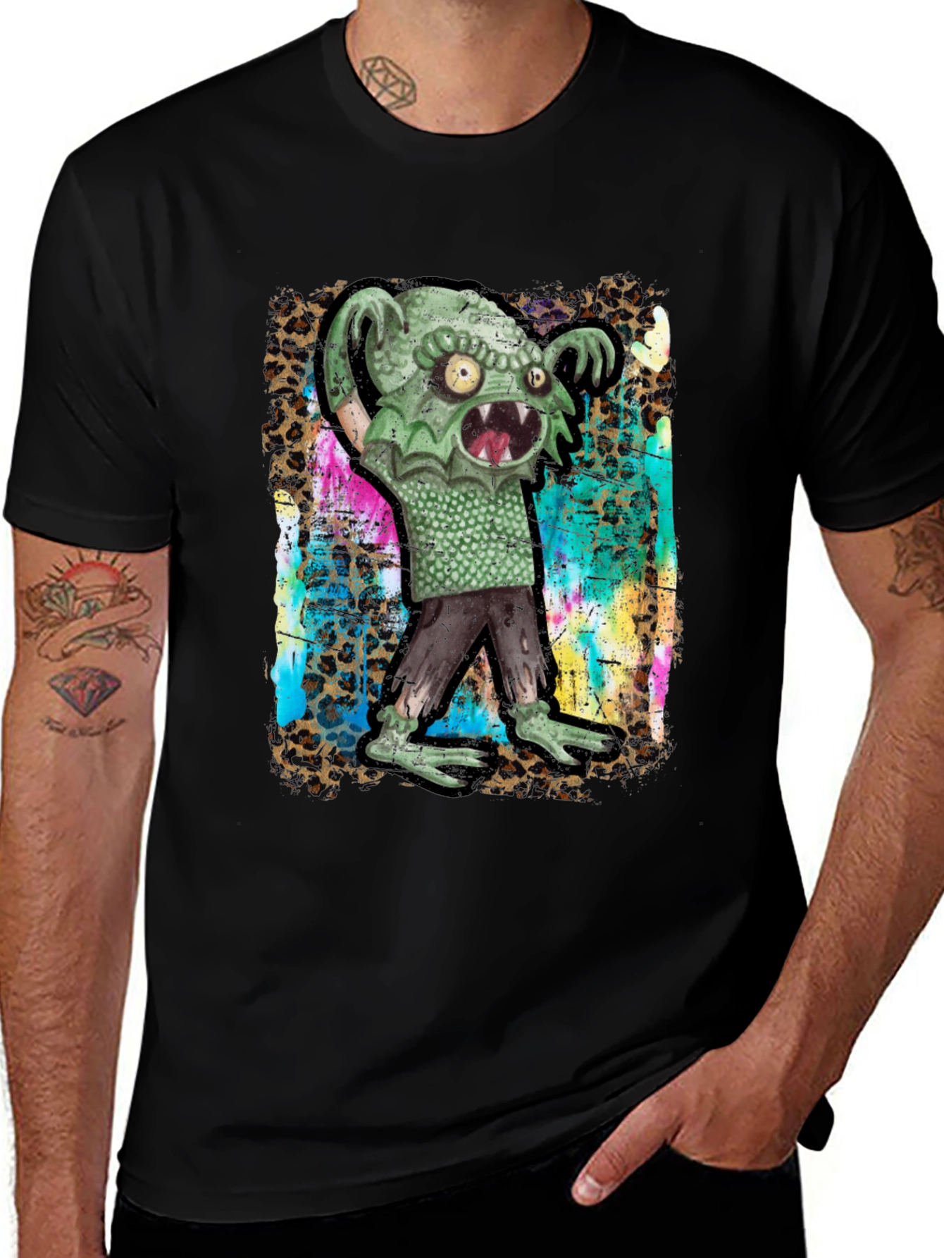 Variant 11 of Monster Graphic Print T-Shirt
