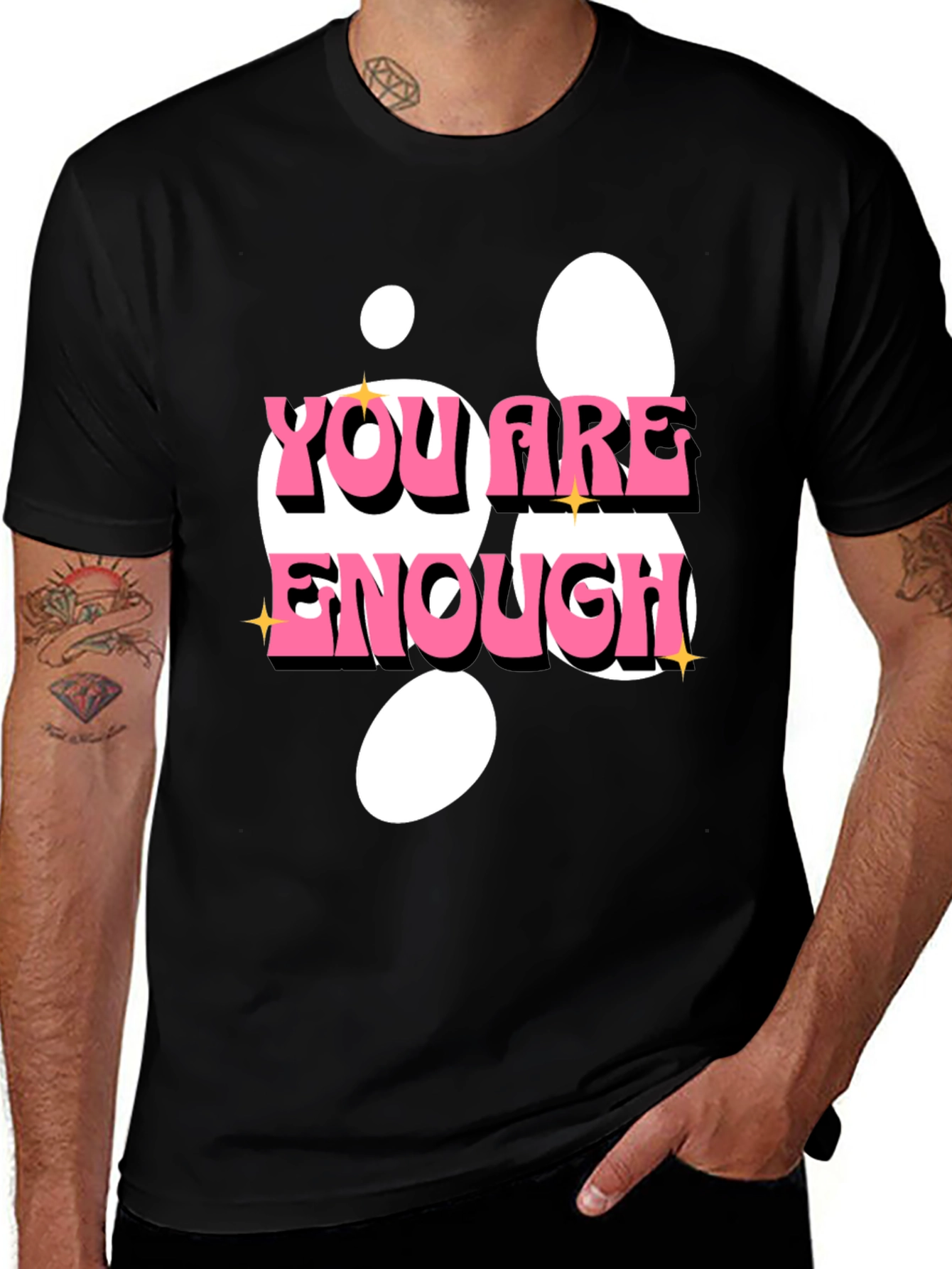 Variant 24 of You Are Enough Graphic T-Shirt - Trendy Positive Message Tee
