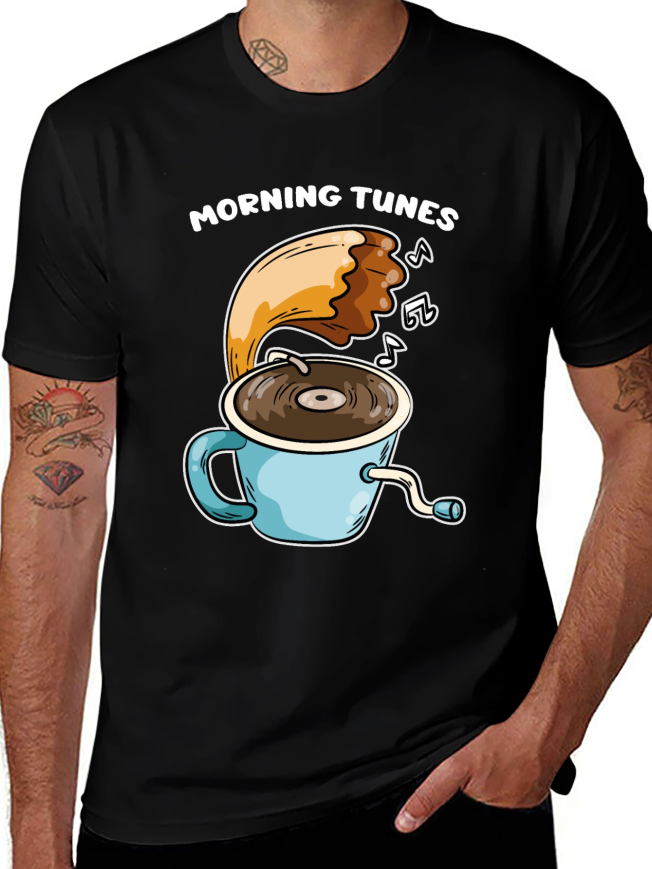Variant 25 of Morning Tunes T-Shirt - Coffee and Music