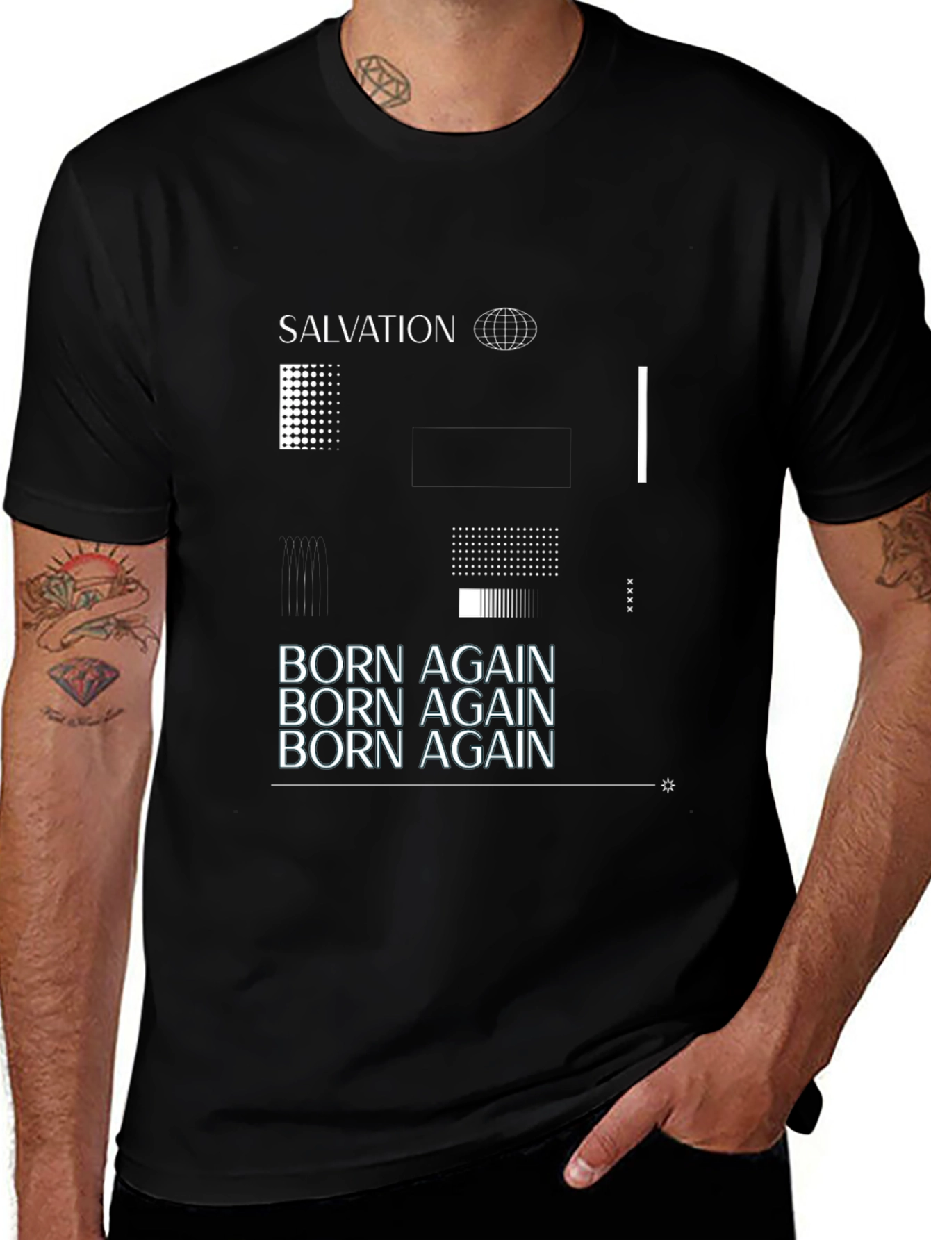 Variant 3 of Salvation Born Again Graphic Tee - Black