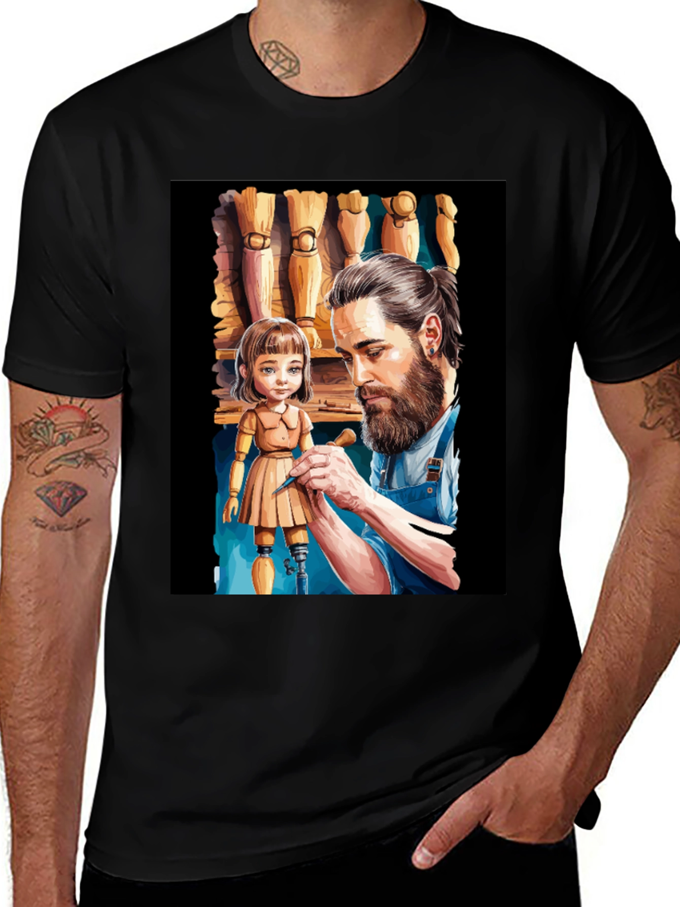 Artisan T-Shirt: Sculptor & Doll Design