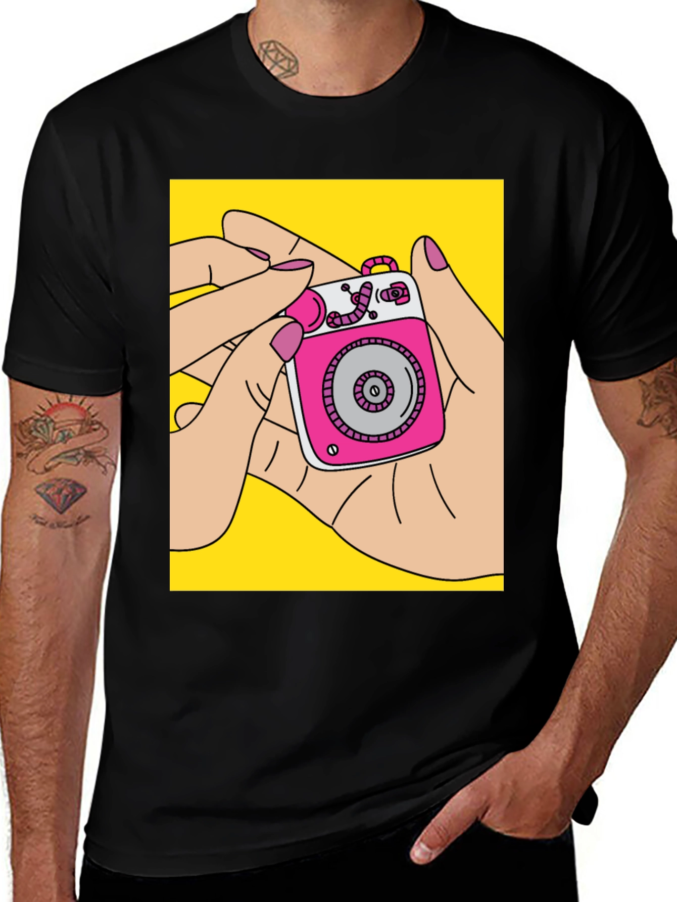 Variant 5 of Retro Camera Graphic T-Shirt - Novelty Tee