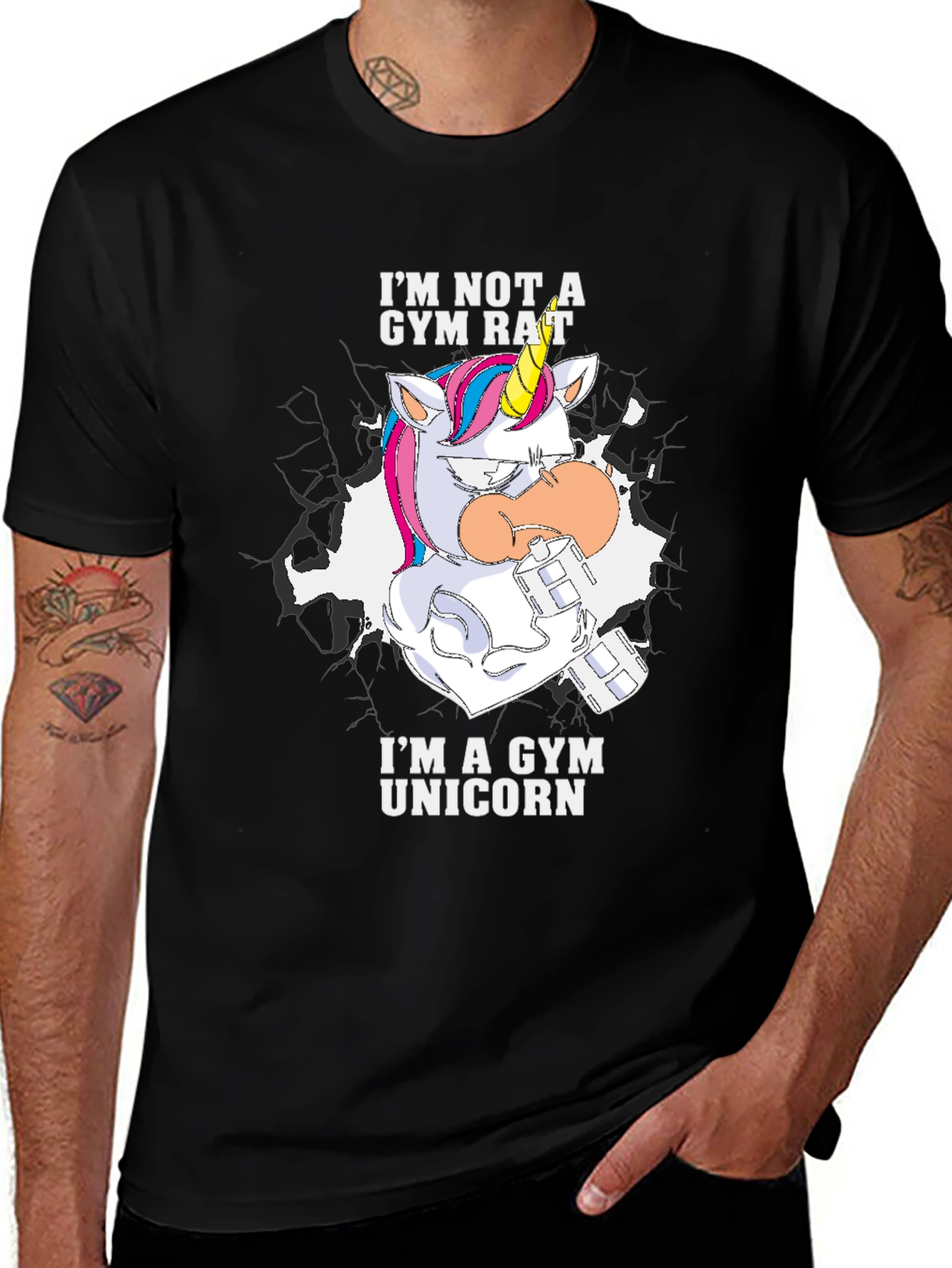 Variant 18 of Gym Unicorn T-Shirt - Funny Workout Apparel