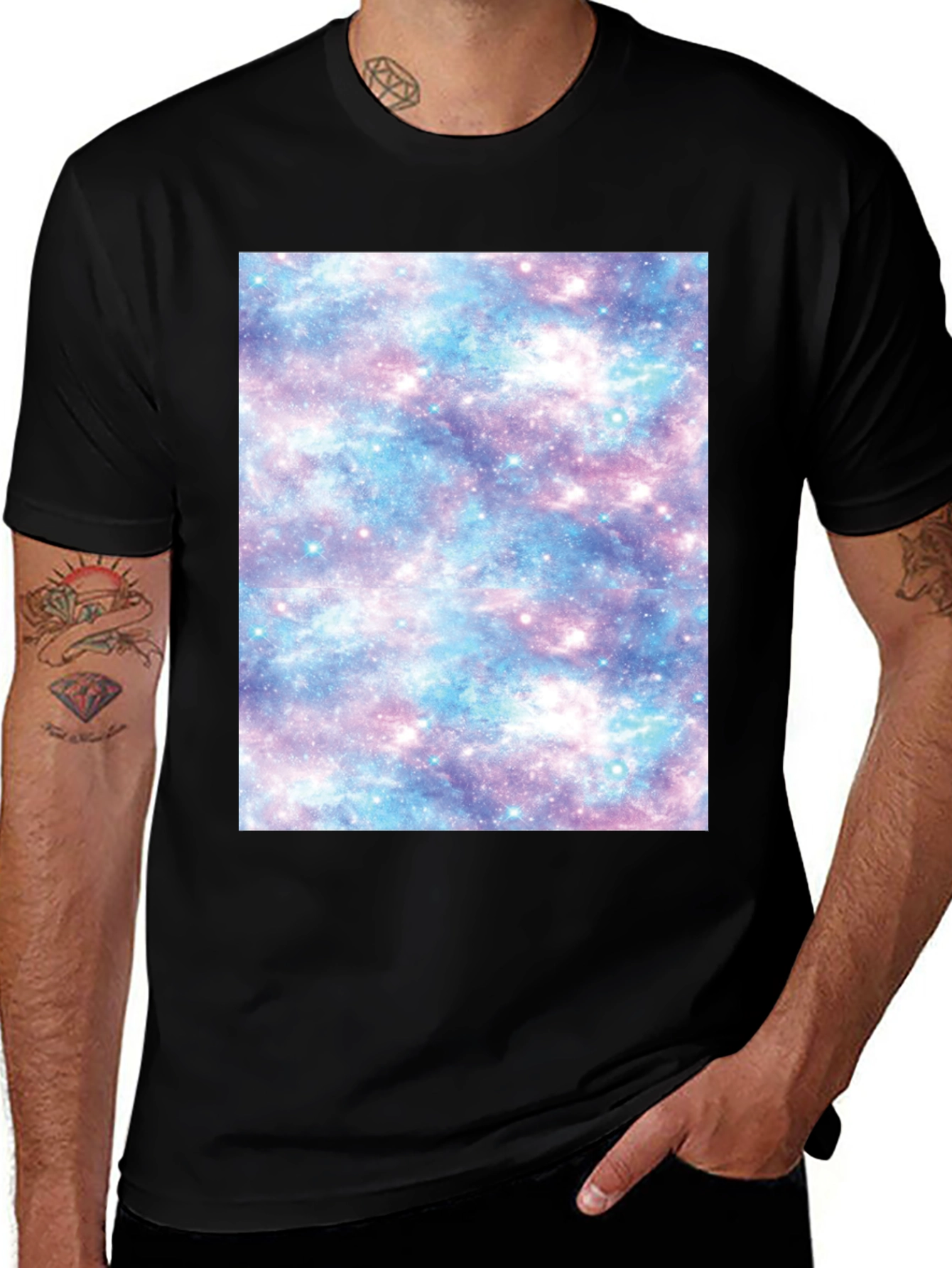 Variant 14 of Galaxy Print Black T-Shirt