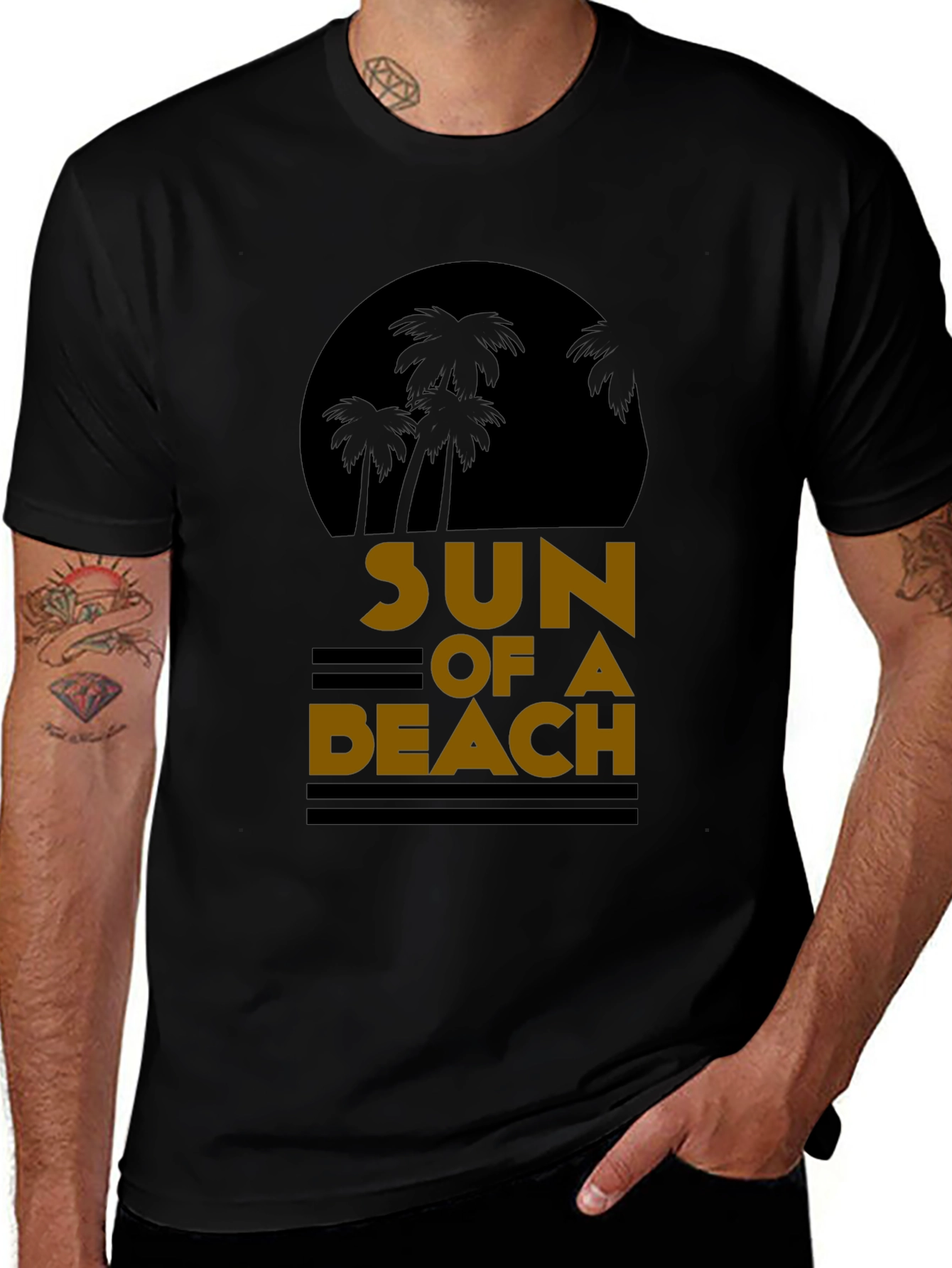 Variant 7 of Sun of a Beach Graphic Tee - Black