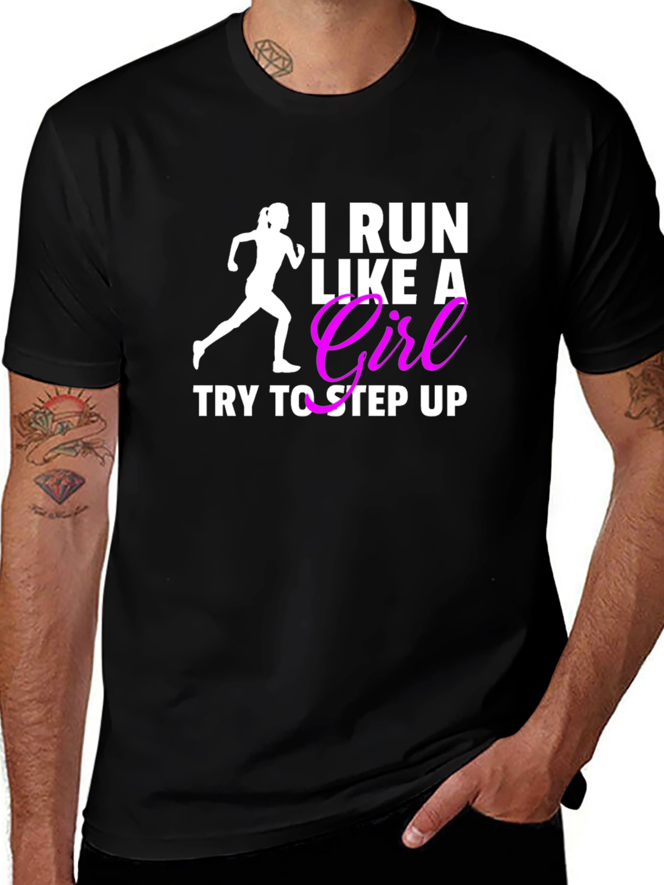 Variant 7 of I Run Like a Girl T-Shirt Funny Women's Running Tee