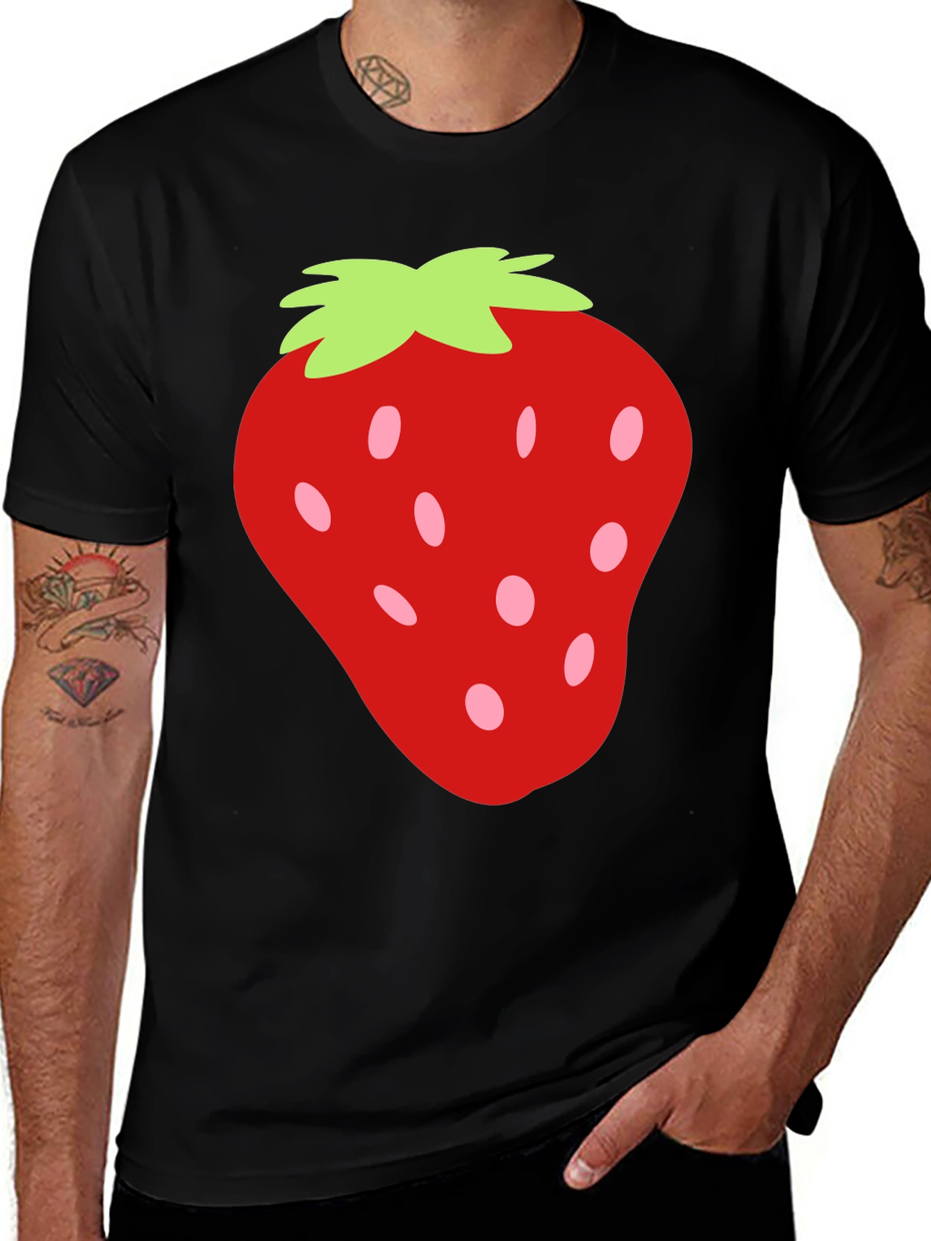 Variant 26 of Strawberry Graphic Tee - Fun & Casual Style