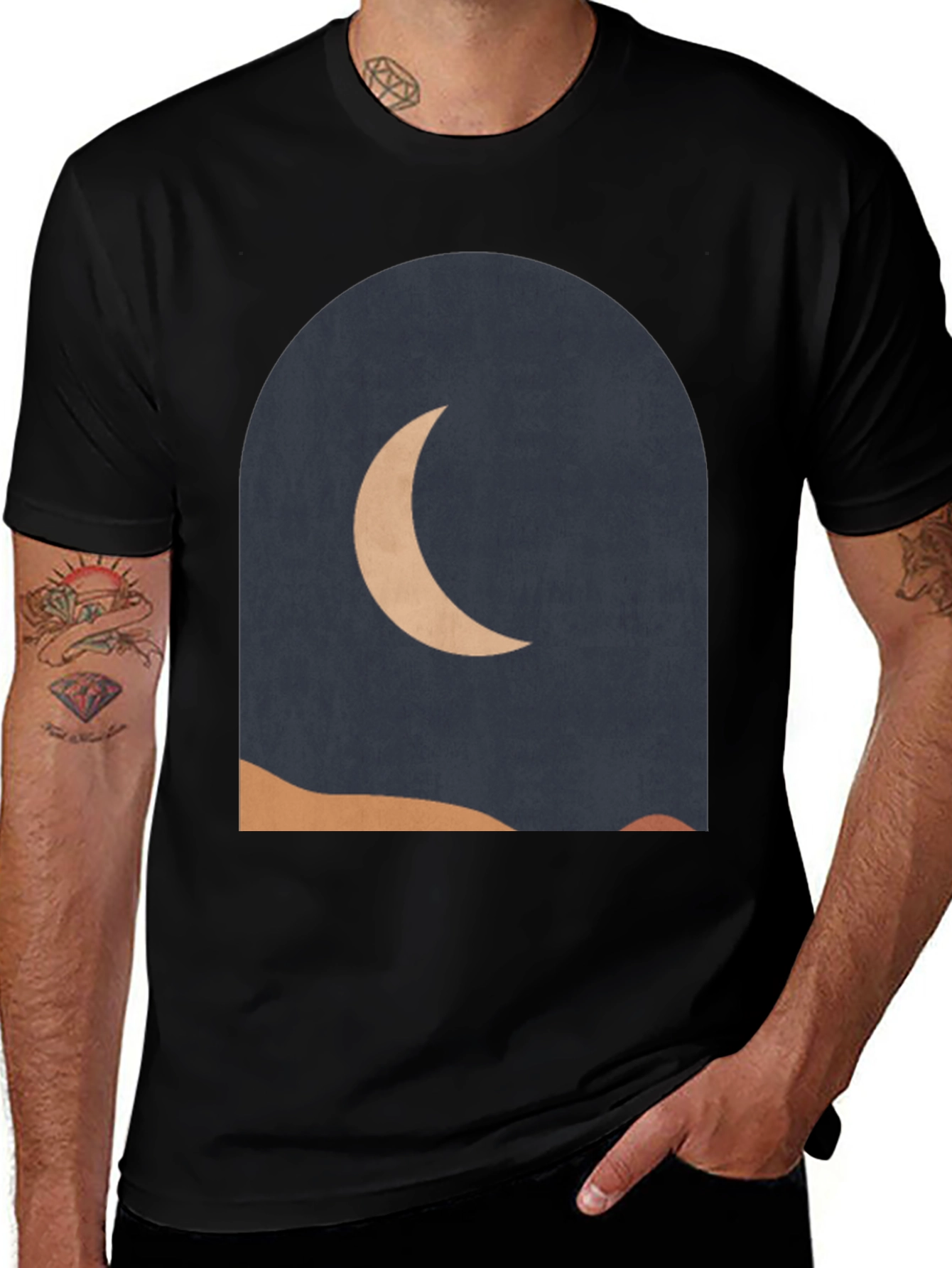Variant 20 of Modern Crescent Moon Graphic Tee