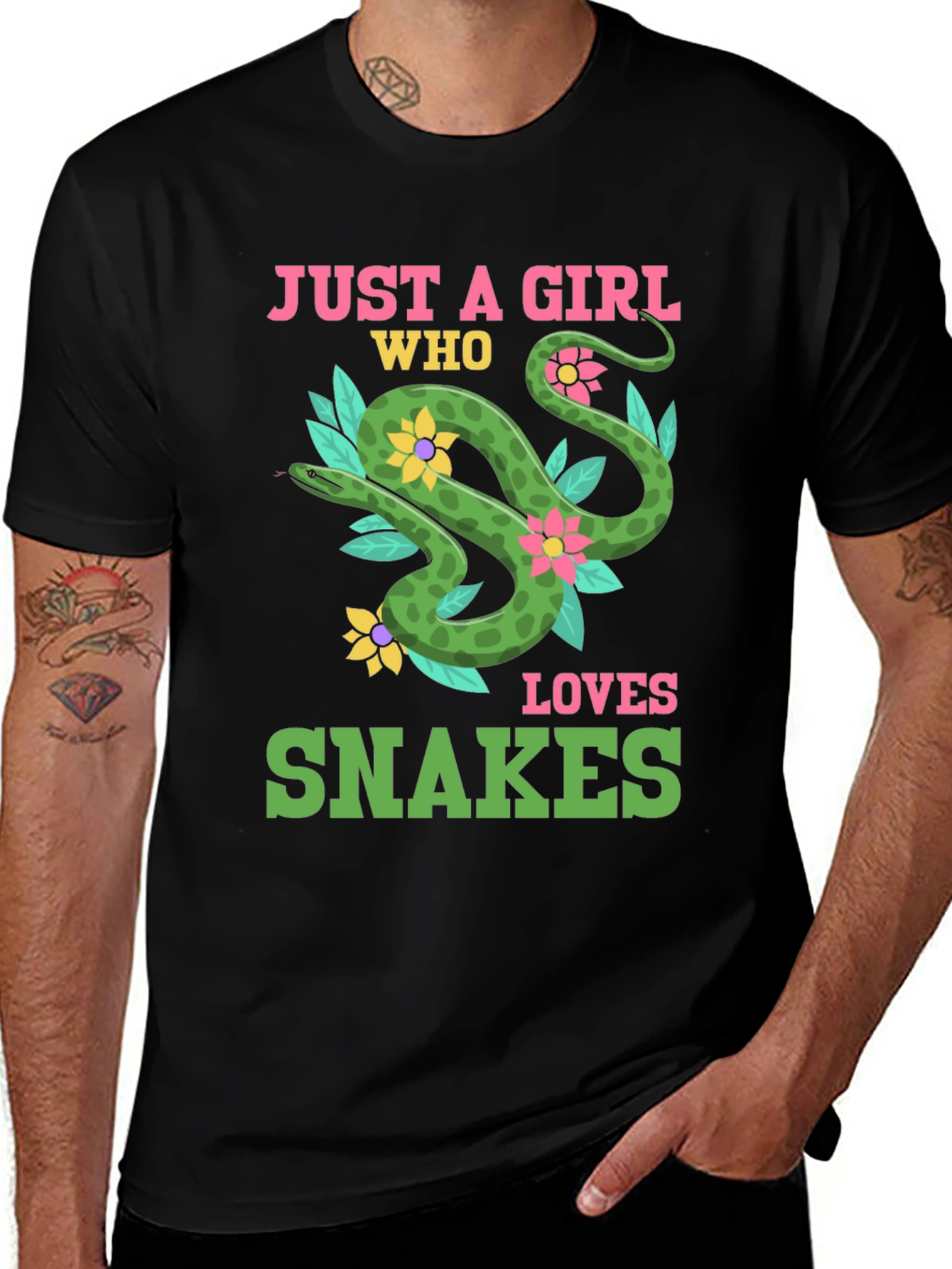 Variant 4 of Just A Girl Who Loves Snakes T-Shirt