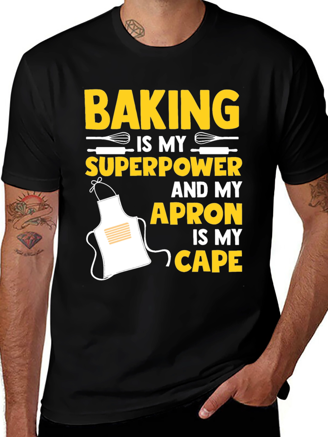 Variant 9 of Baking Superpower T-Shirt - Baker's Cape!