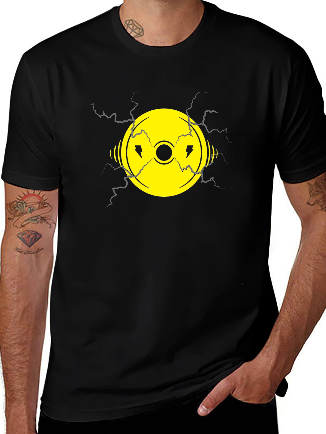 Variant 22 of Electric Power Disc Graphic T-Shirt