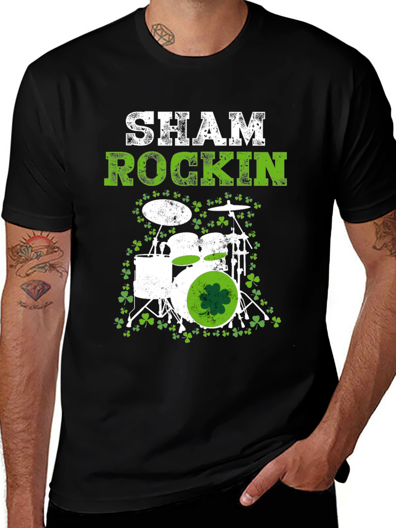 Sham Rockin' St. Patrick's Day Drummer T-Shirt