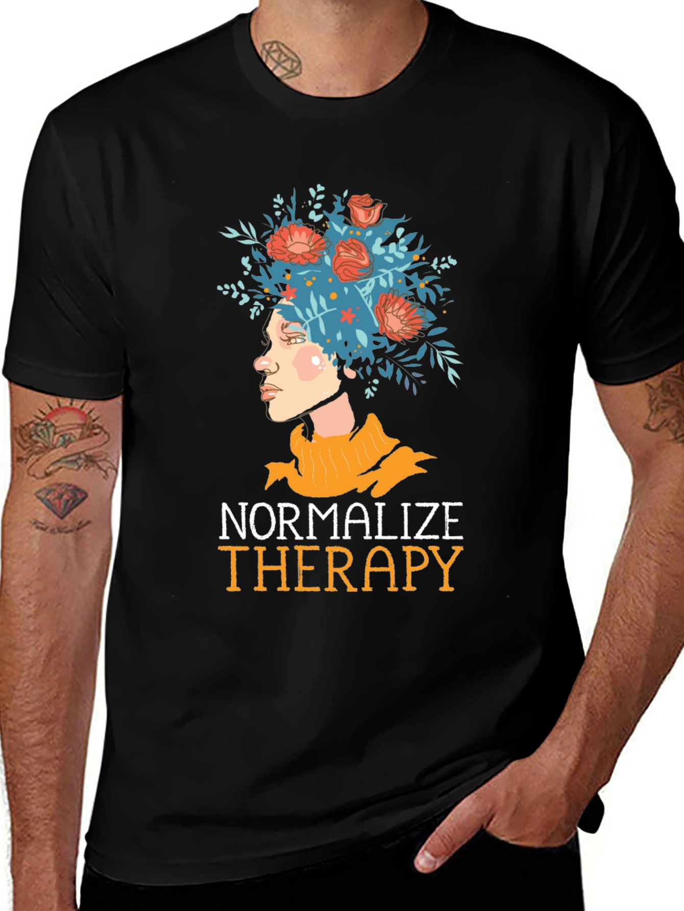 Variant 23 of Normalize Therapy Black Graphic Tee