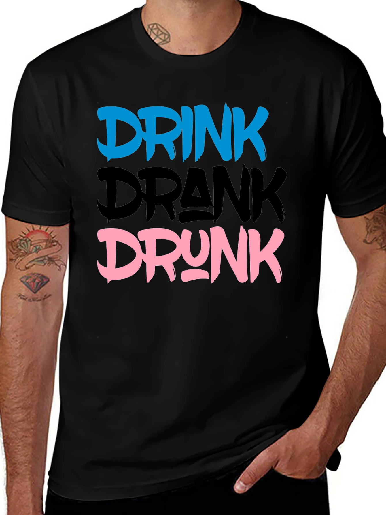 Variant 5 of Drink Drank Drunk Graphic Tee