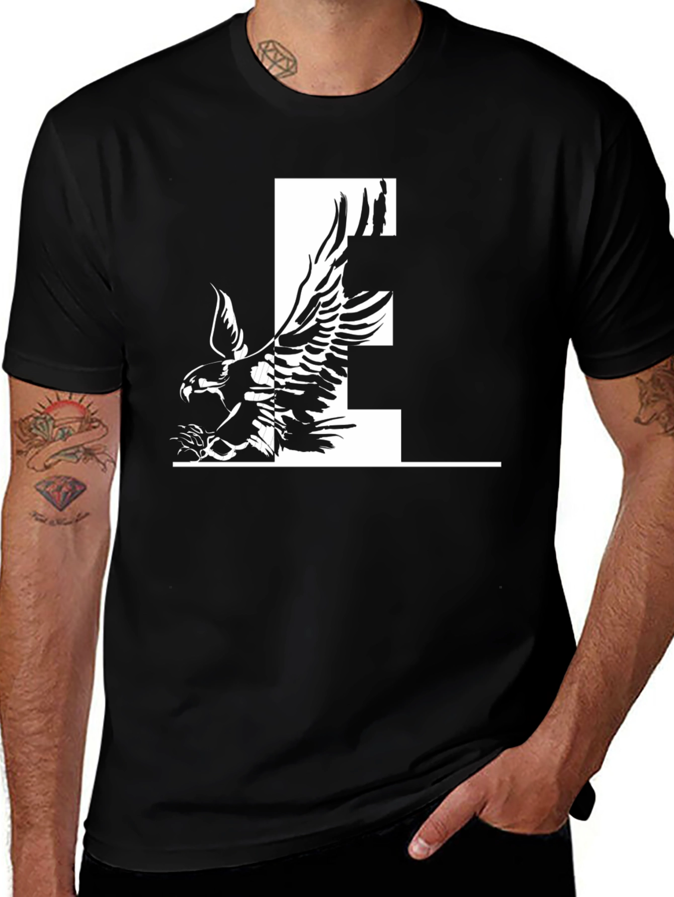 Variant 15 of Eagle Graphic Black T-Shirt