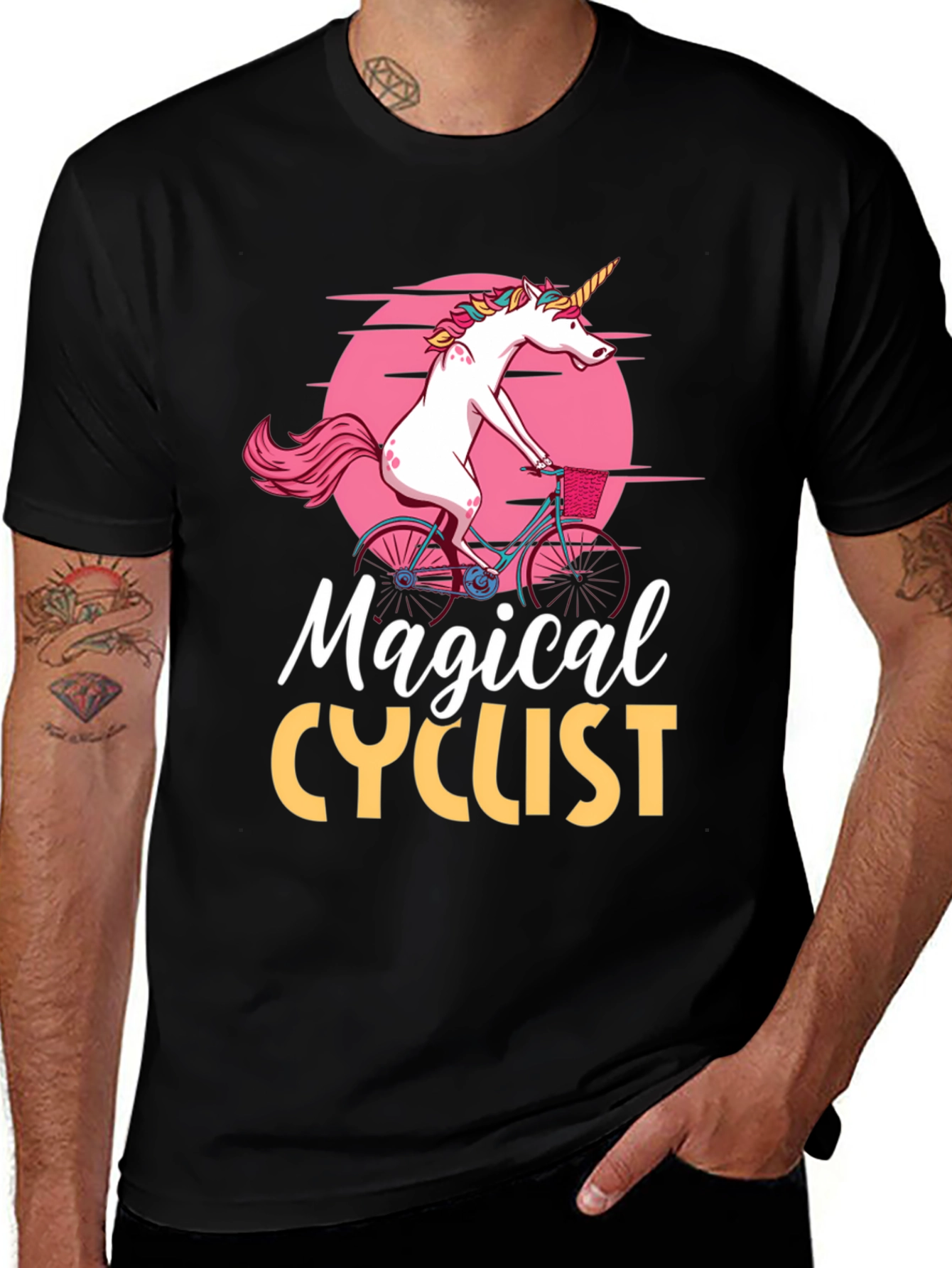 Variant 11 of Magical Cyclist T-Shirt - Unicorn Bike Rider