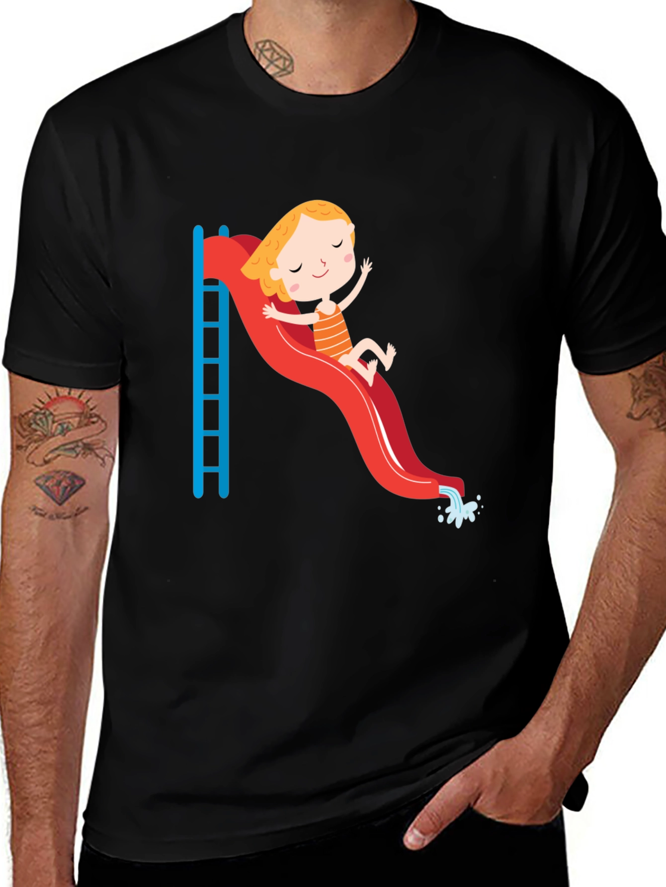 Variant 3 of Fun Kid's Slide Graphic T-Shirt