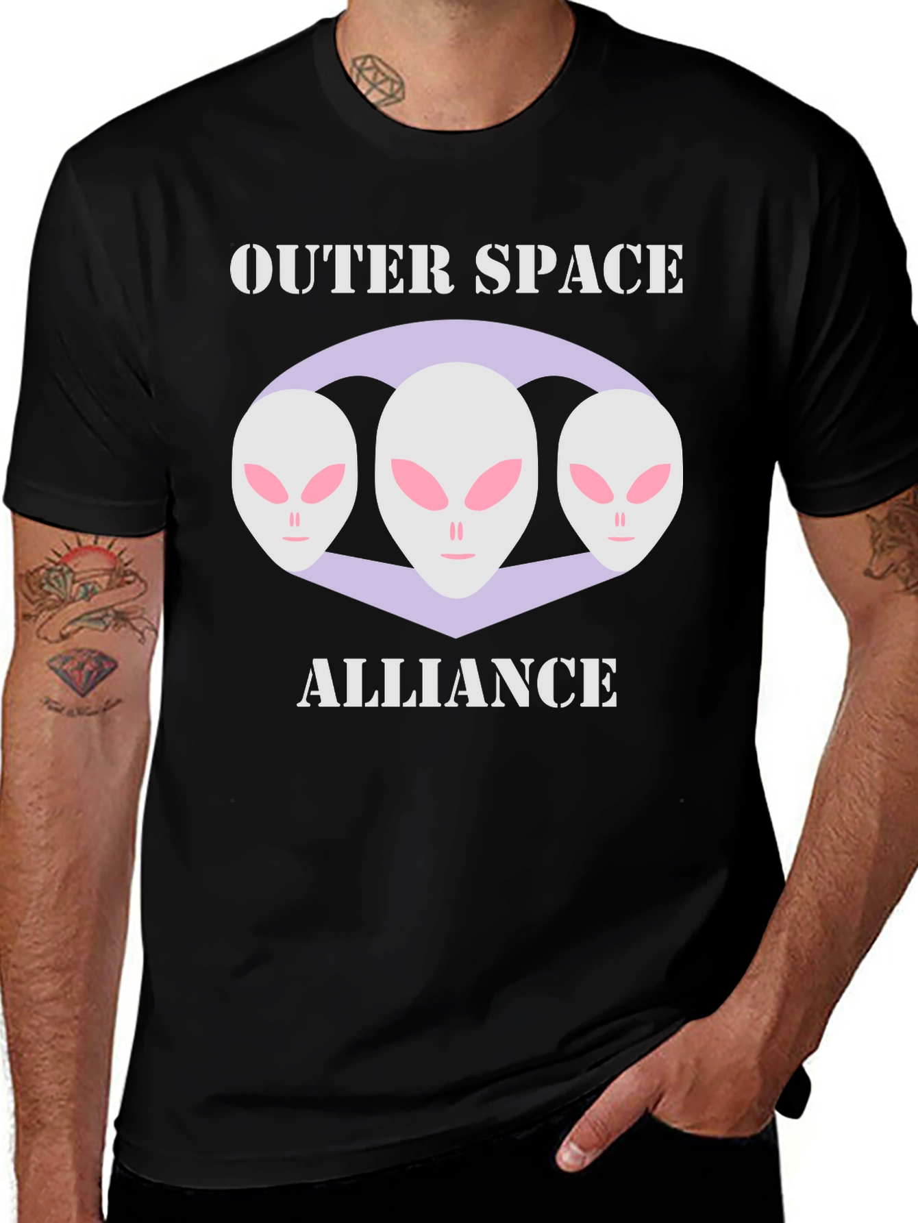 Variant 11 of Outer Space Alliance Alien Graphic T-Shirt
