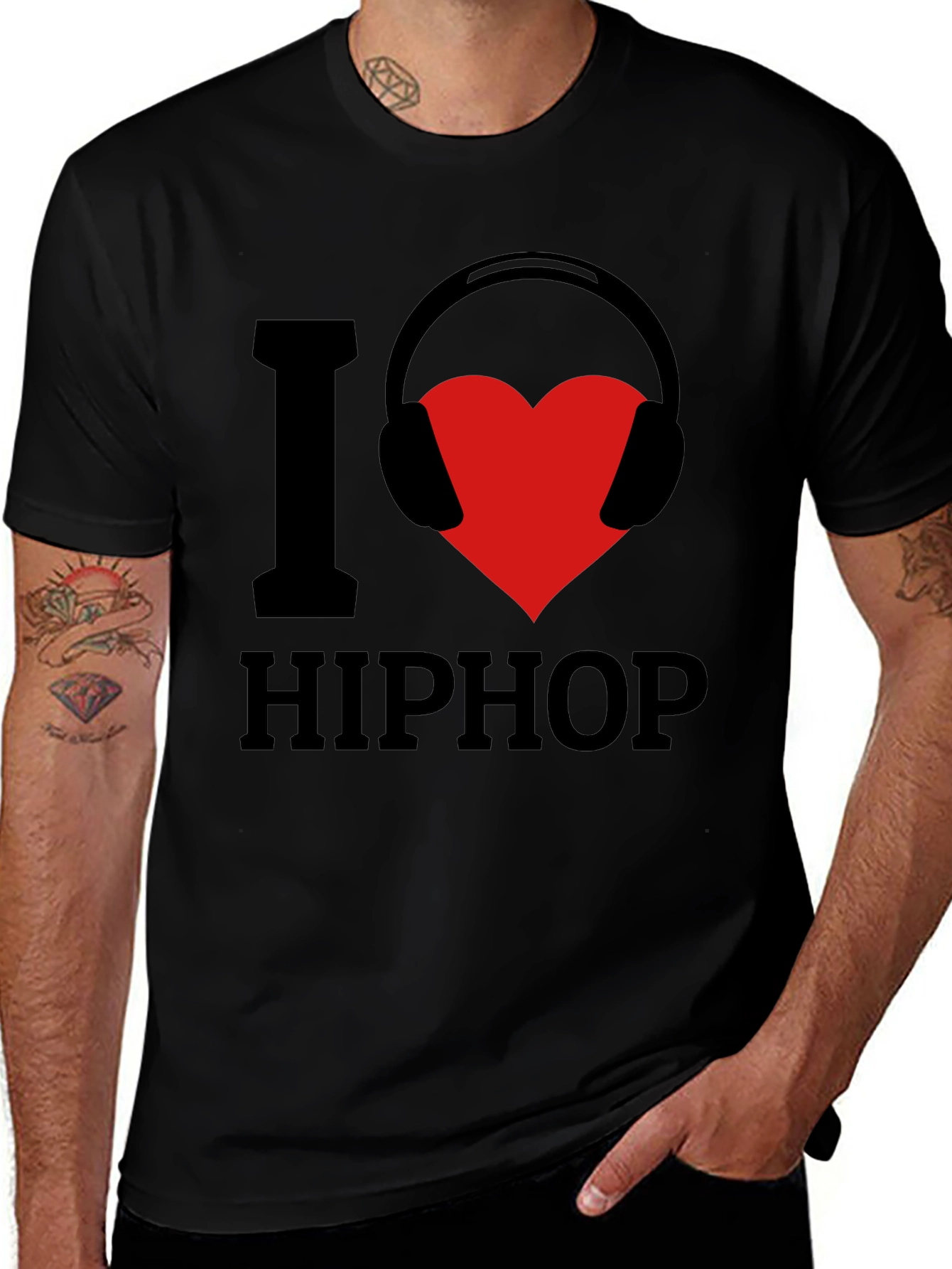 Variant 25 of I Love Hip Hop Graphic T-Shirt