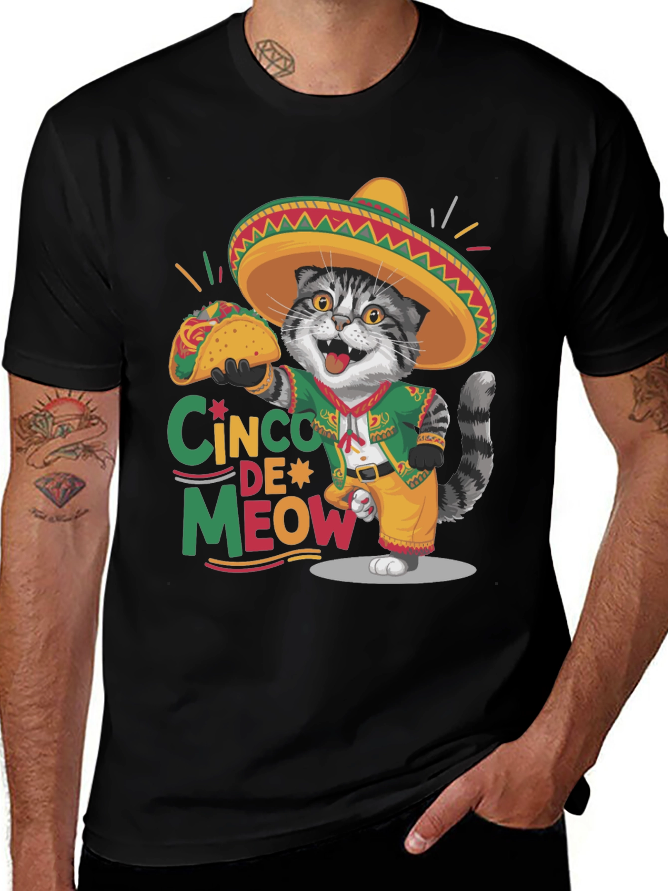 Cinco de Meow Cat Taco T-Shirt