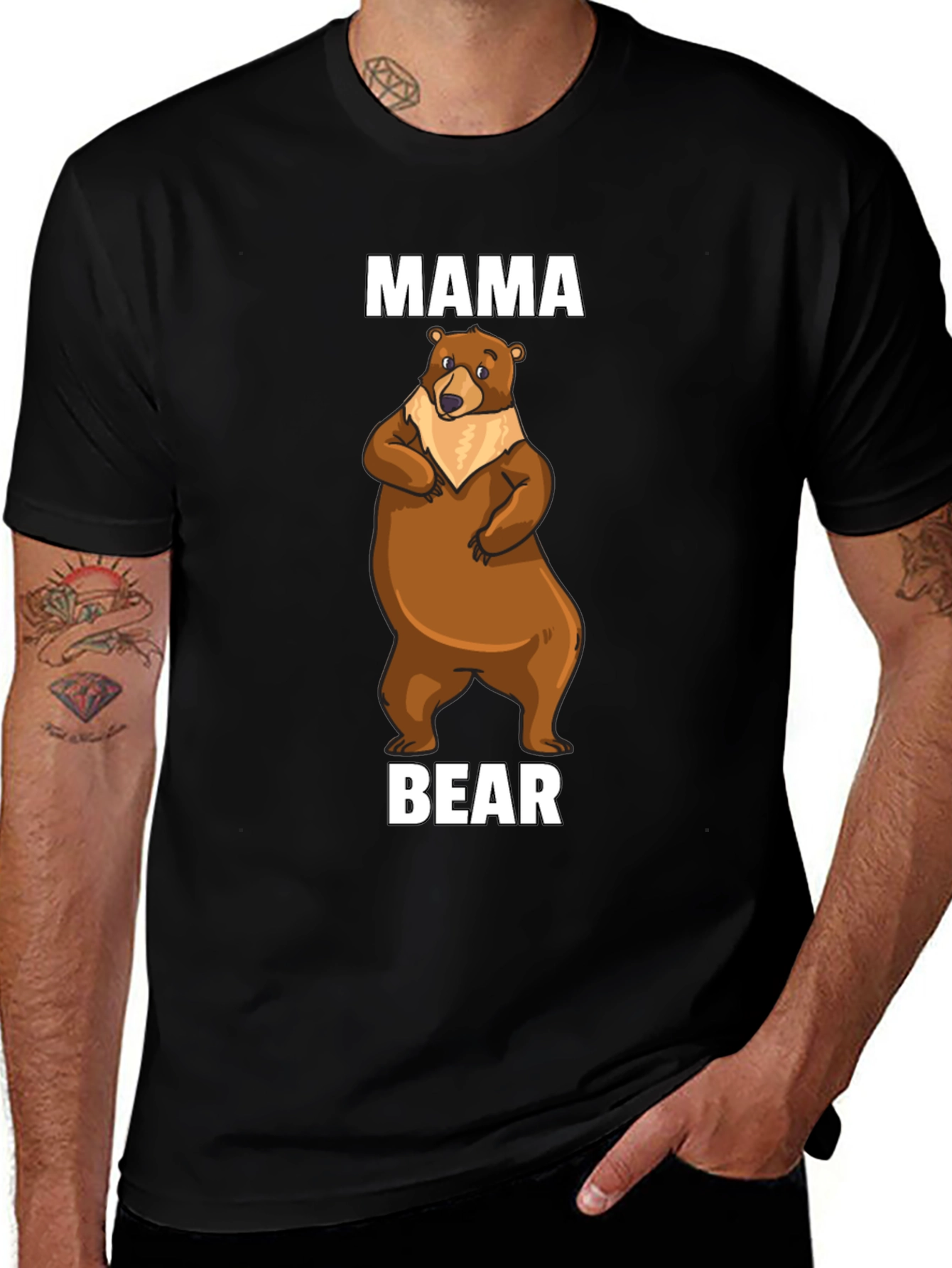 Mama Bear Graphic Tee - Black Unisex T-Shirt