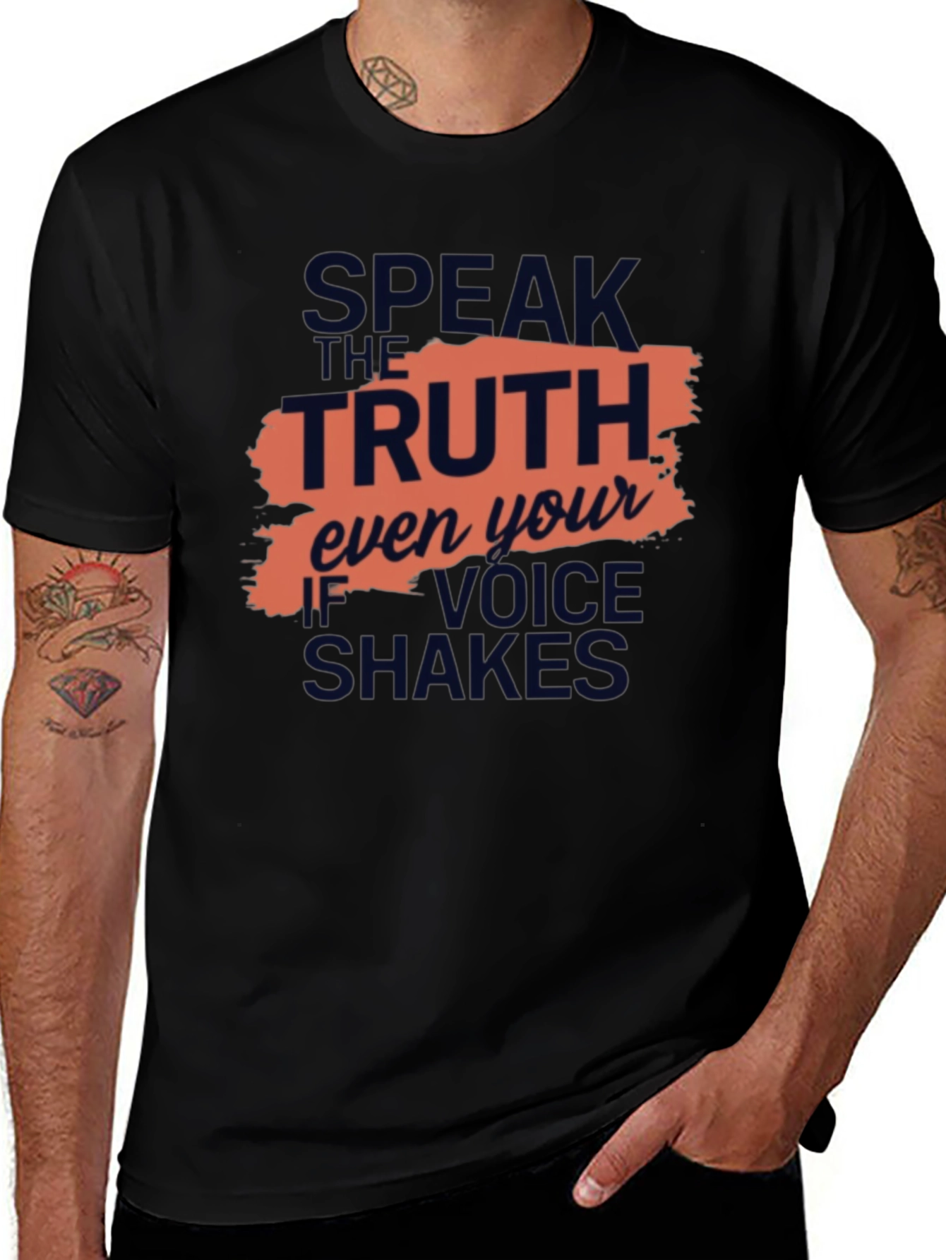 Variant 12 of Truth Speaks T-Shirt - Voice Shakes Graphic Tee