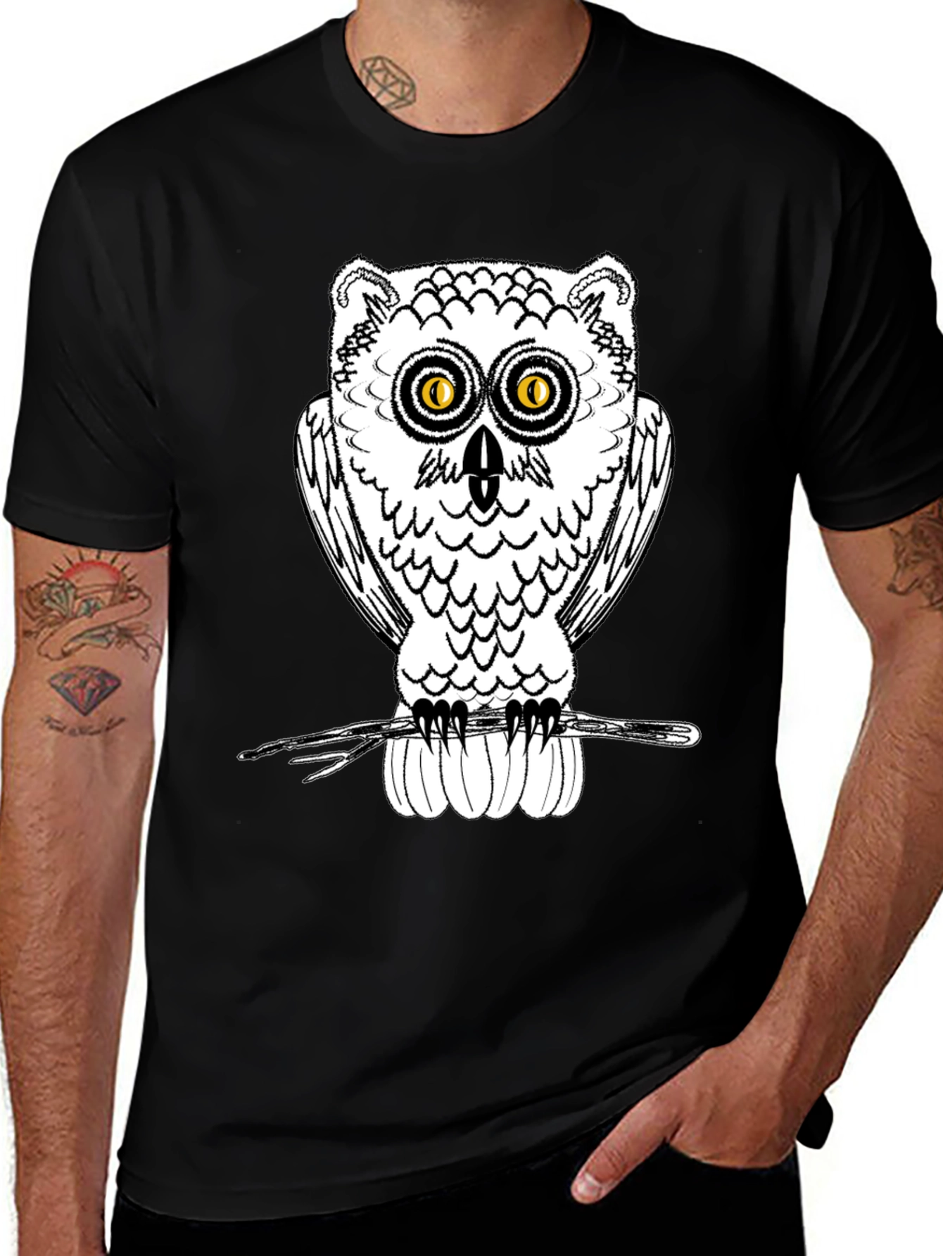 Variant 17 of Owl Graphic T-Shirt - Stylish Bird Design