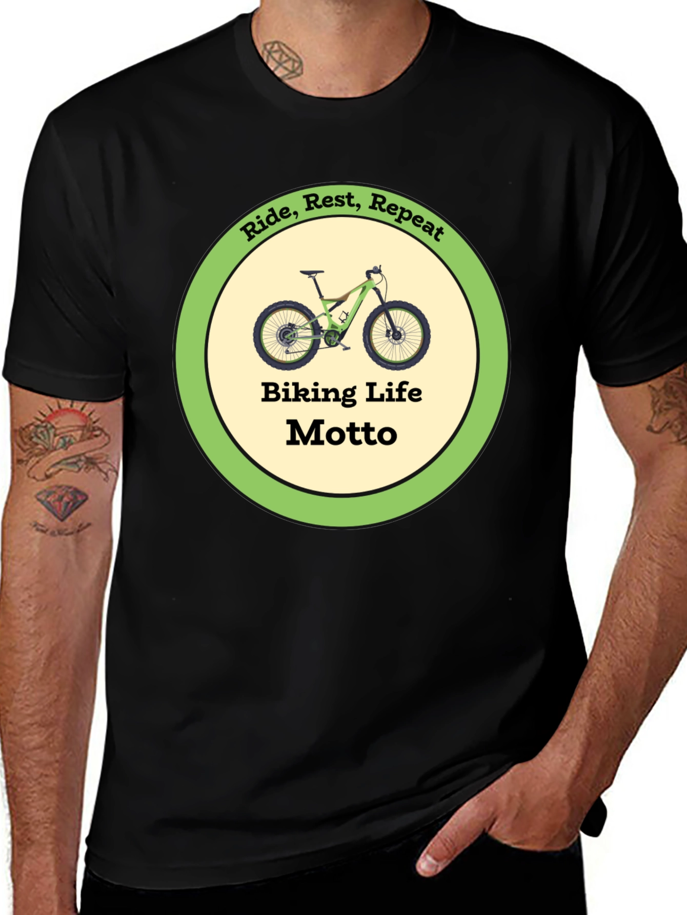 Variant 5 of Biking Life Motto T-Shirt