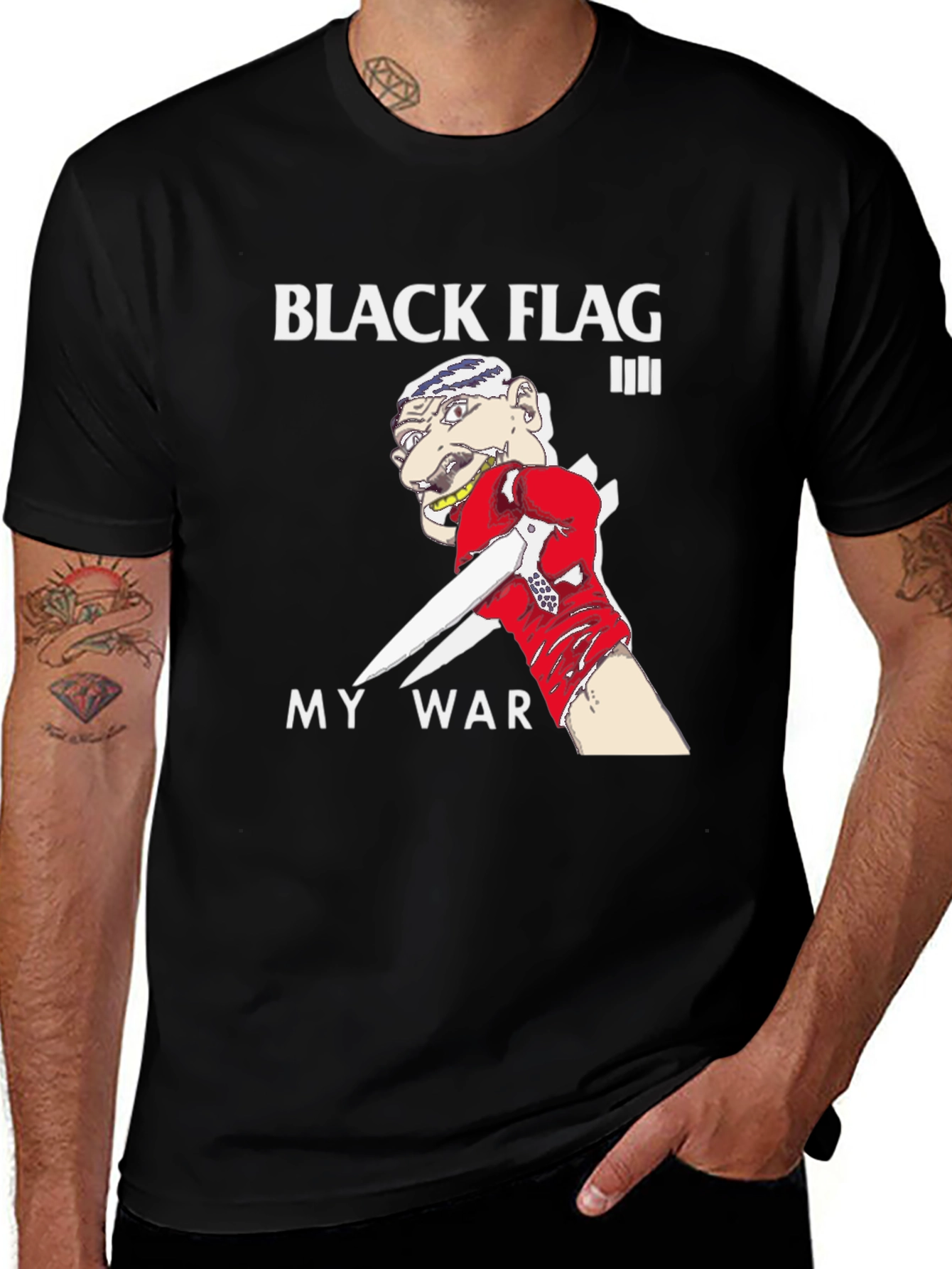 Black Flag My War Graphic T-Shirt Punk Rock