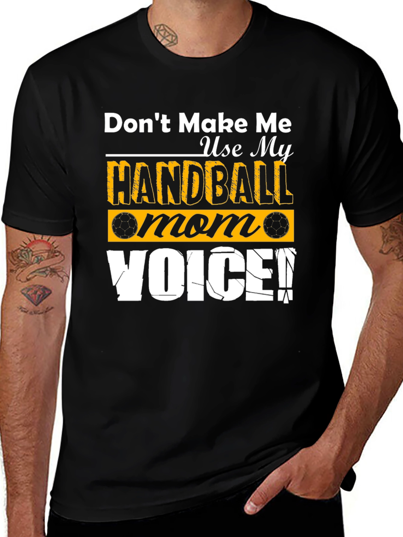 Variant 10 of Handball Mom Voice T-Shirt - Funny Graphic Tee