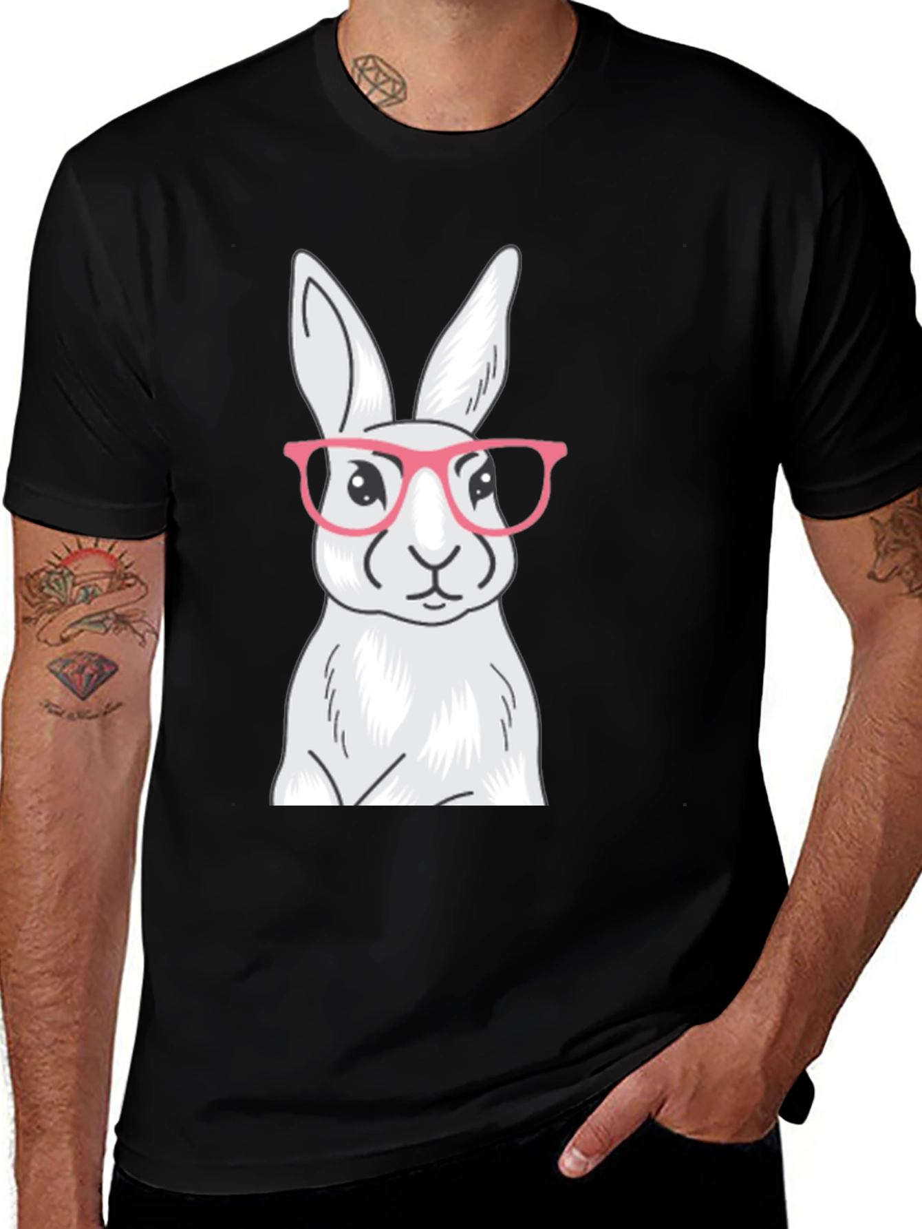 Variant 20 of Funny Rabbit with Glasses T-Shirt