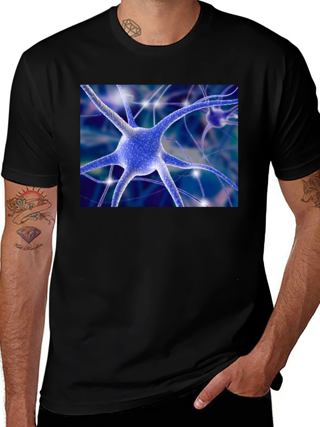 Variant 2 of Neuron Graphic Tee - Brain Cell Anatomy T-Shirt