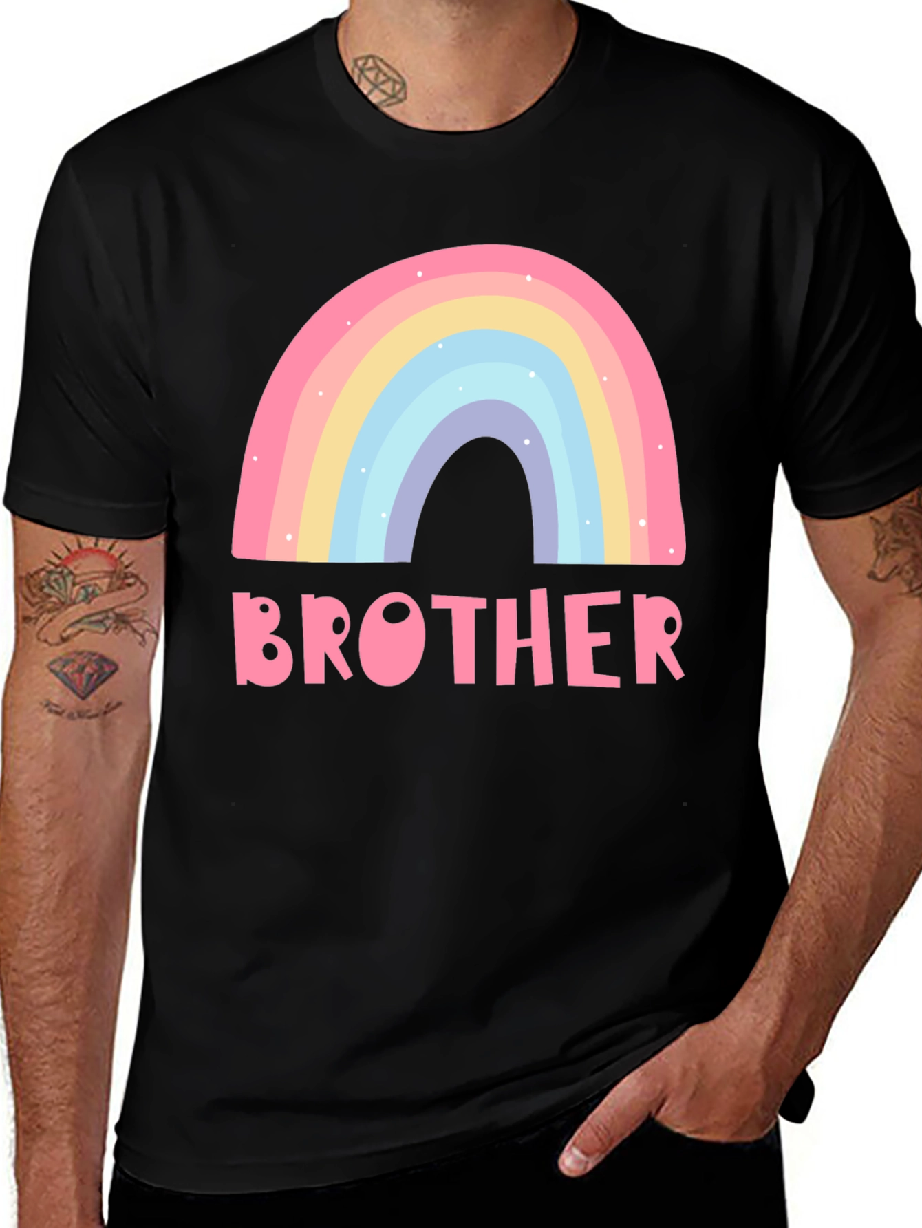 Variant 9 of Brother Rainbow T-Shirt: Fun Family Apparel
