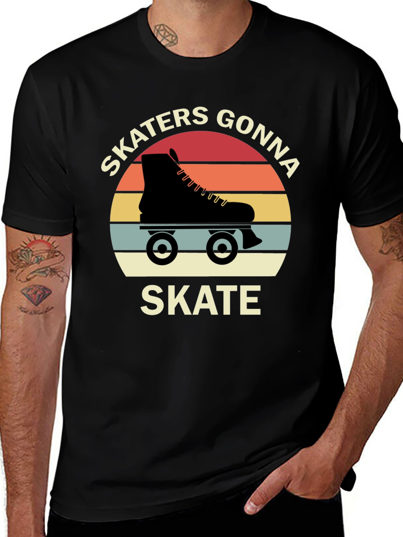 Variant 22 of Skaters Gonna Skate Retro T-Shirt