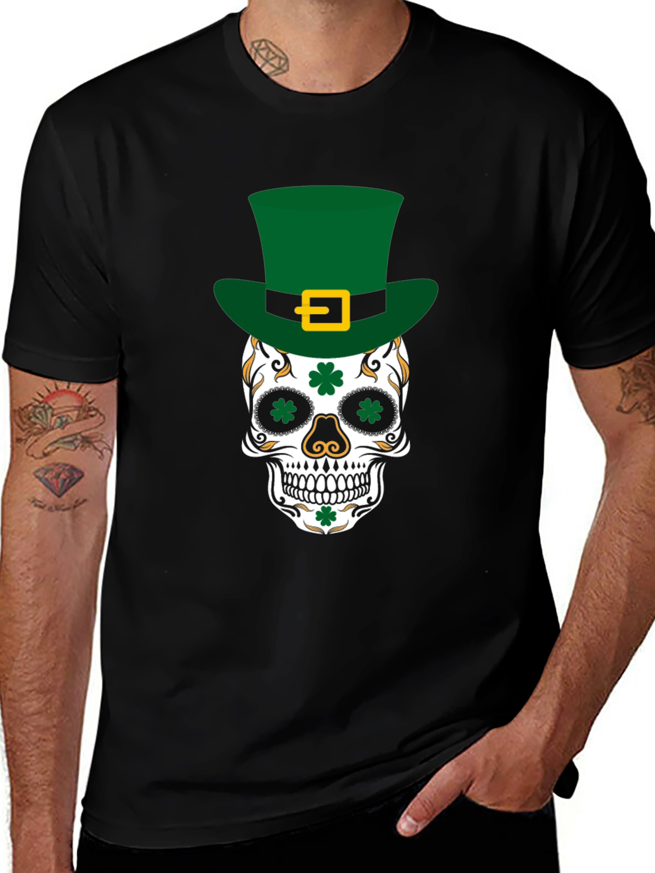 Variant 7 of Lucky Skull St. Patrick's Day T-Shirt