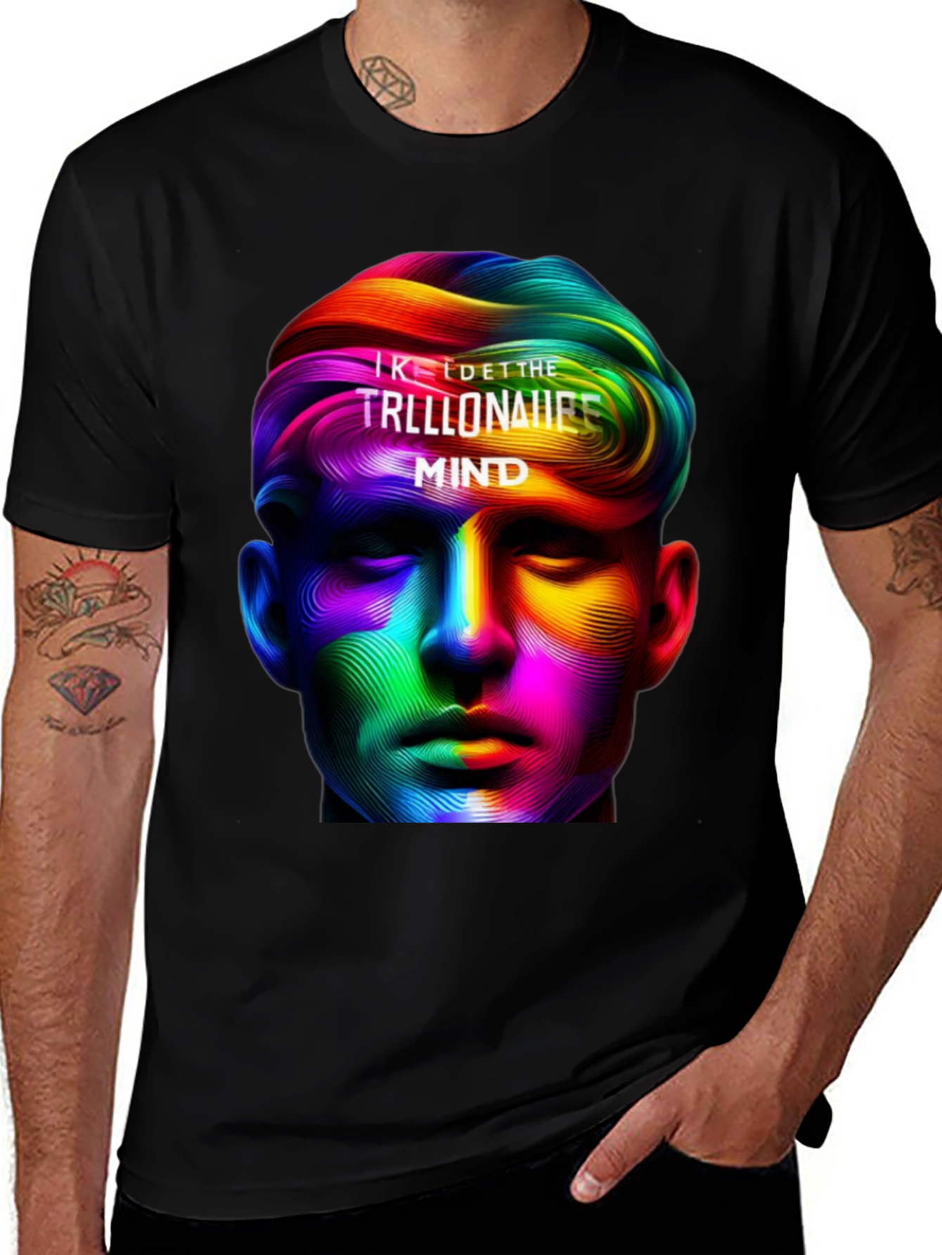 Variant 24 of Trillionaire Mind Graphic Tee - Premium Black T-Shirt