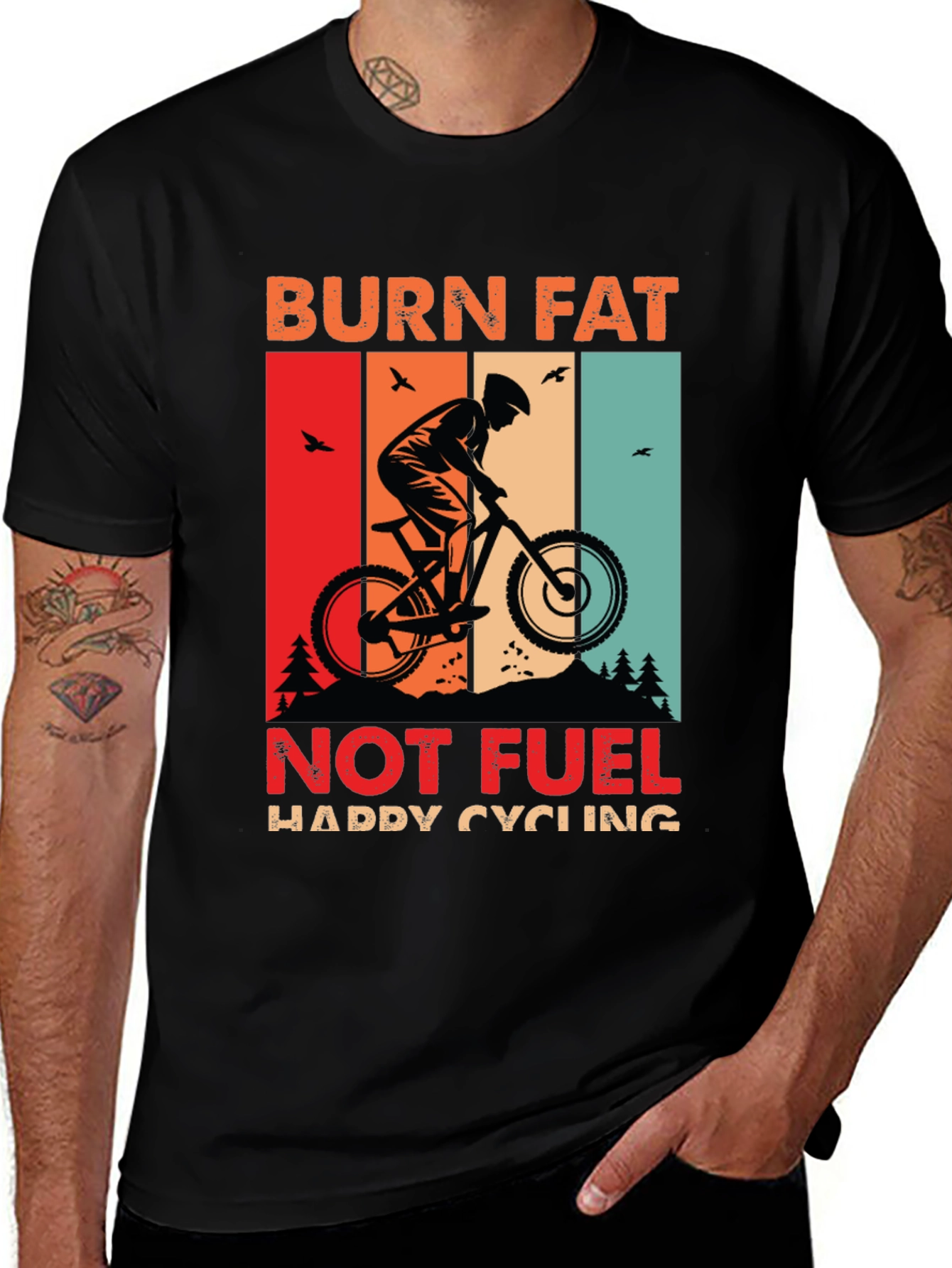 Burn Fat Not Fuel Cycling T-Shirt