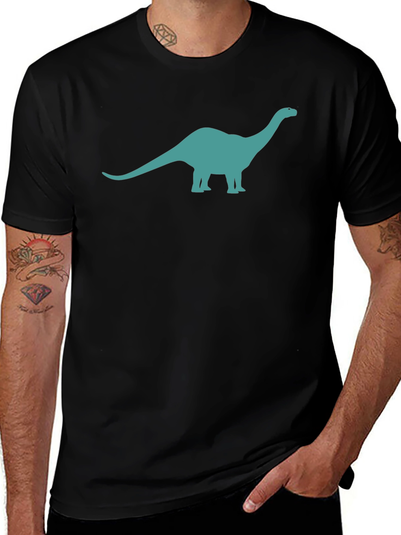 Variant 30 of Dino Graphic Tee - Black, Short Sleeve
