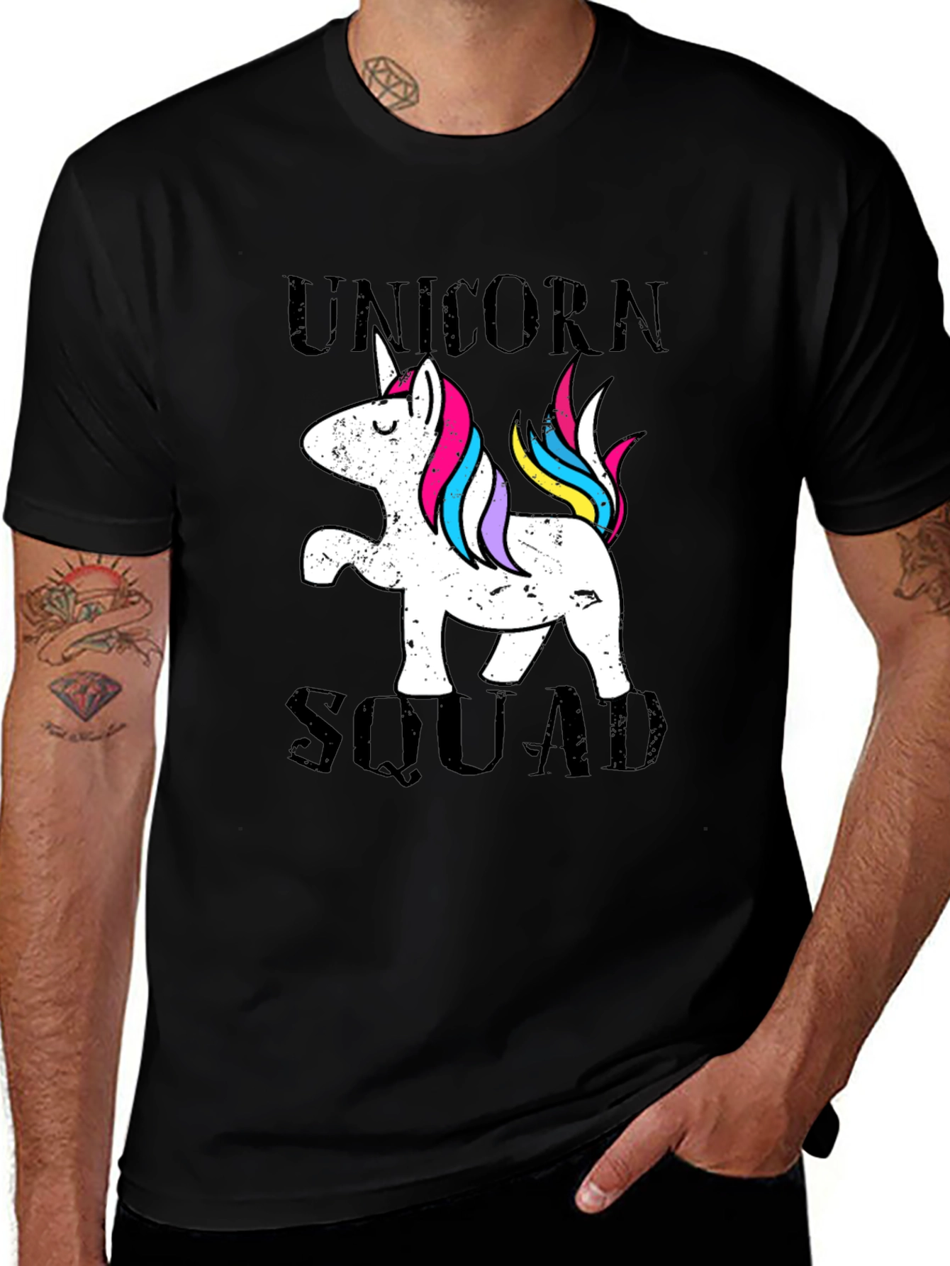 Black Unicorn Squad Black T-Shirt main image