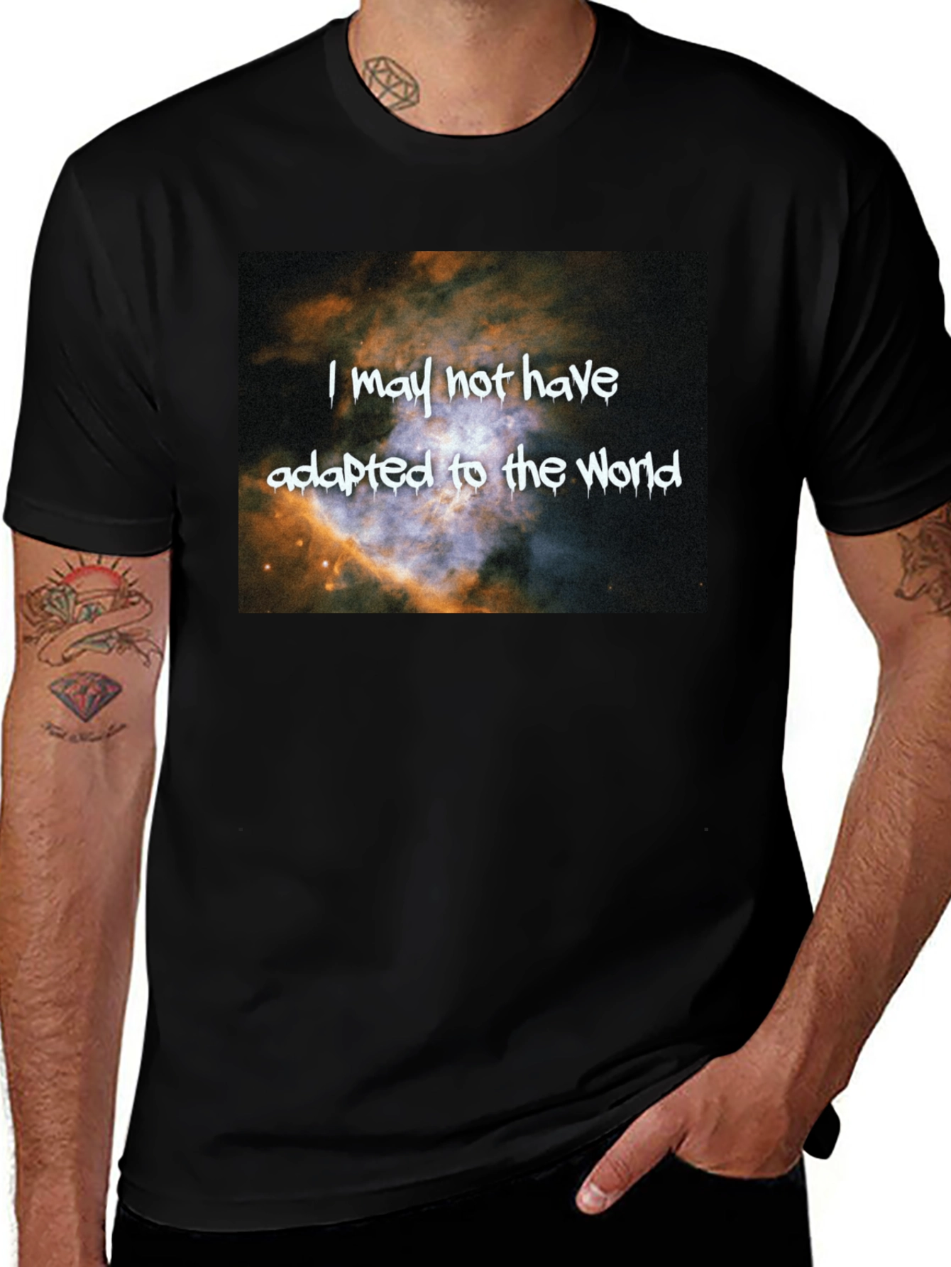 Variant 5 of Galaxy T-Shirt: I May Not Have Adapted