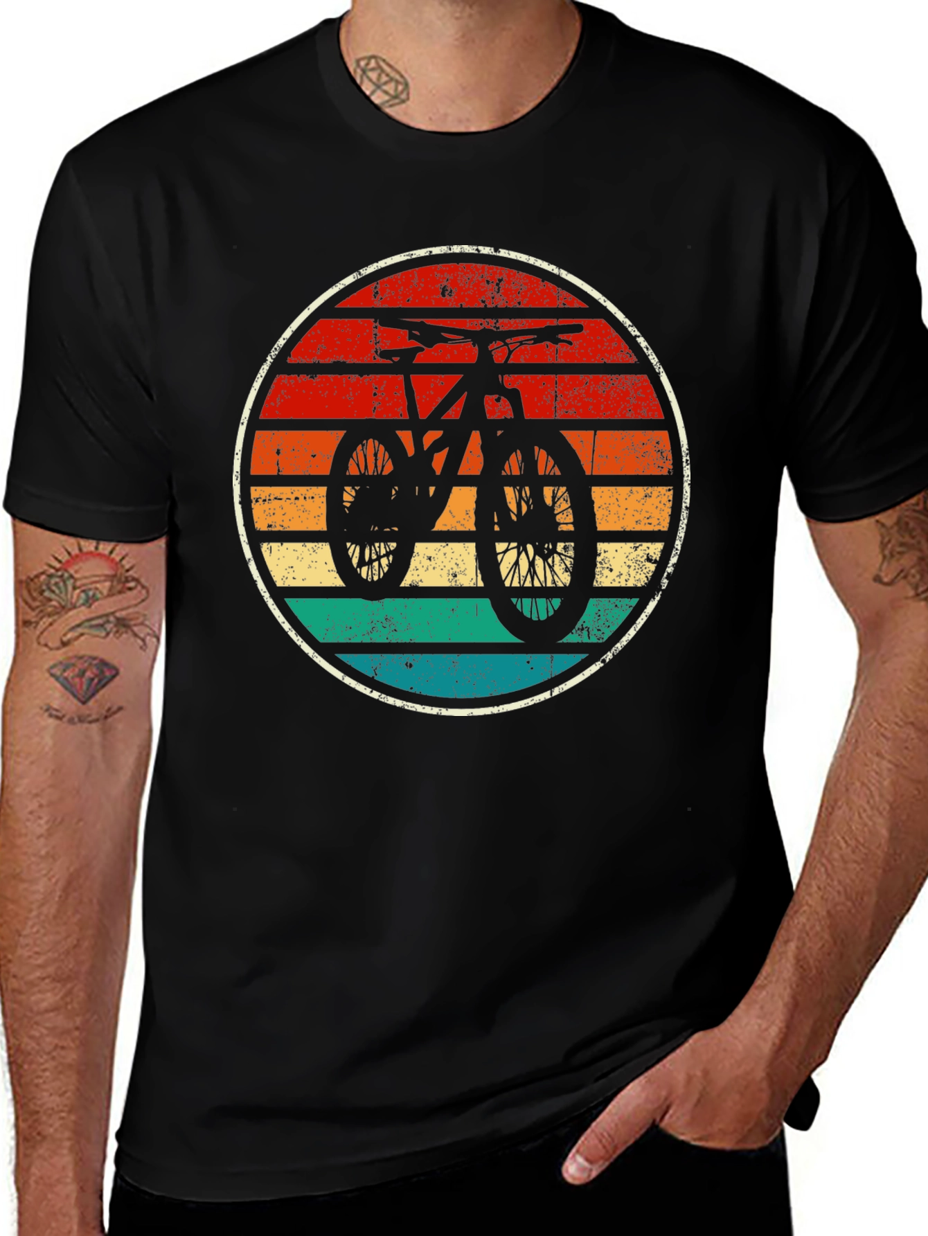 Variant 25 of Retro Mountain Bike T-Shirt - Distressed Graphic Tee