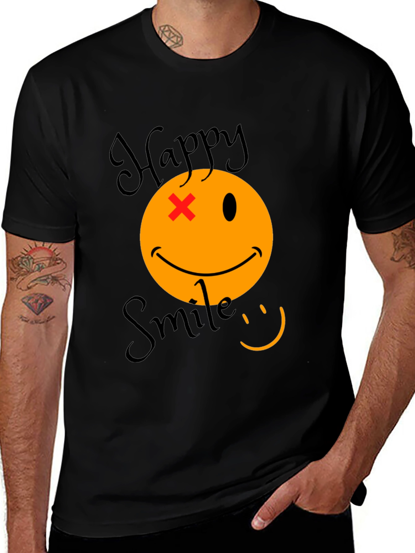 Variant 10 of Happy Smile Graphic Tee - Unisex