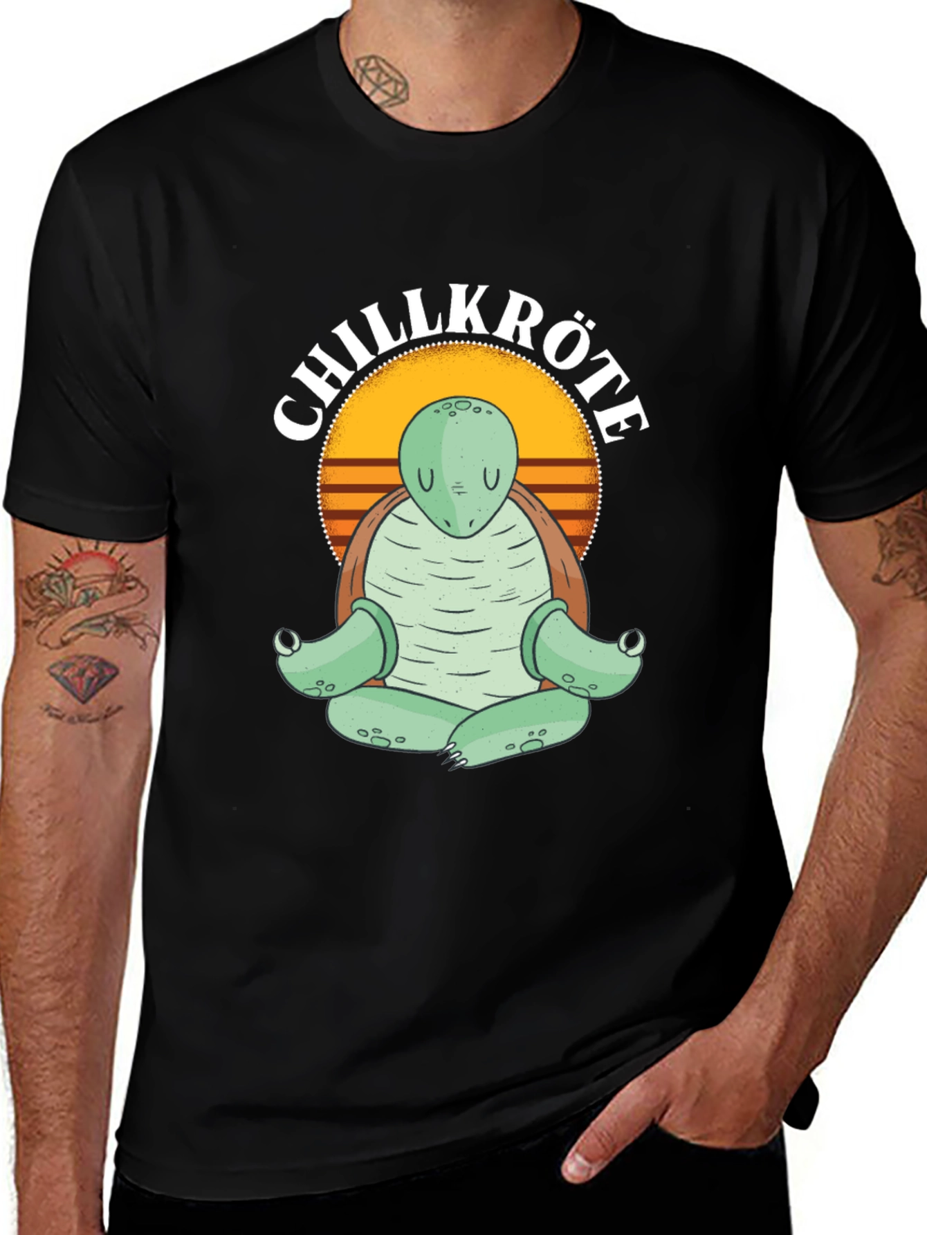 Variant 17 of Chillkröte Yoga Turtle Graphic T-Shirt