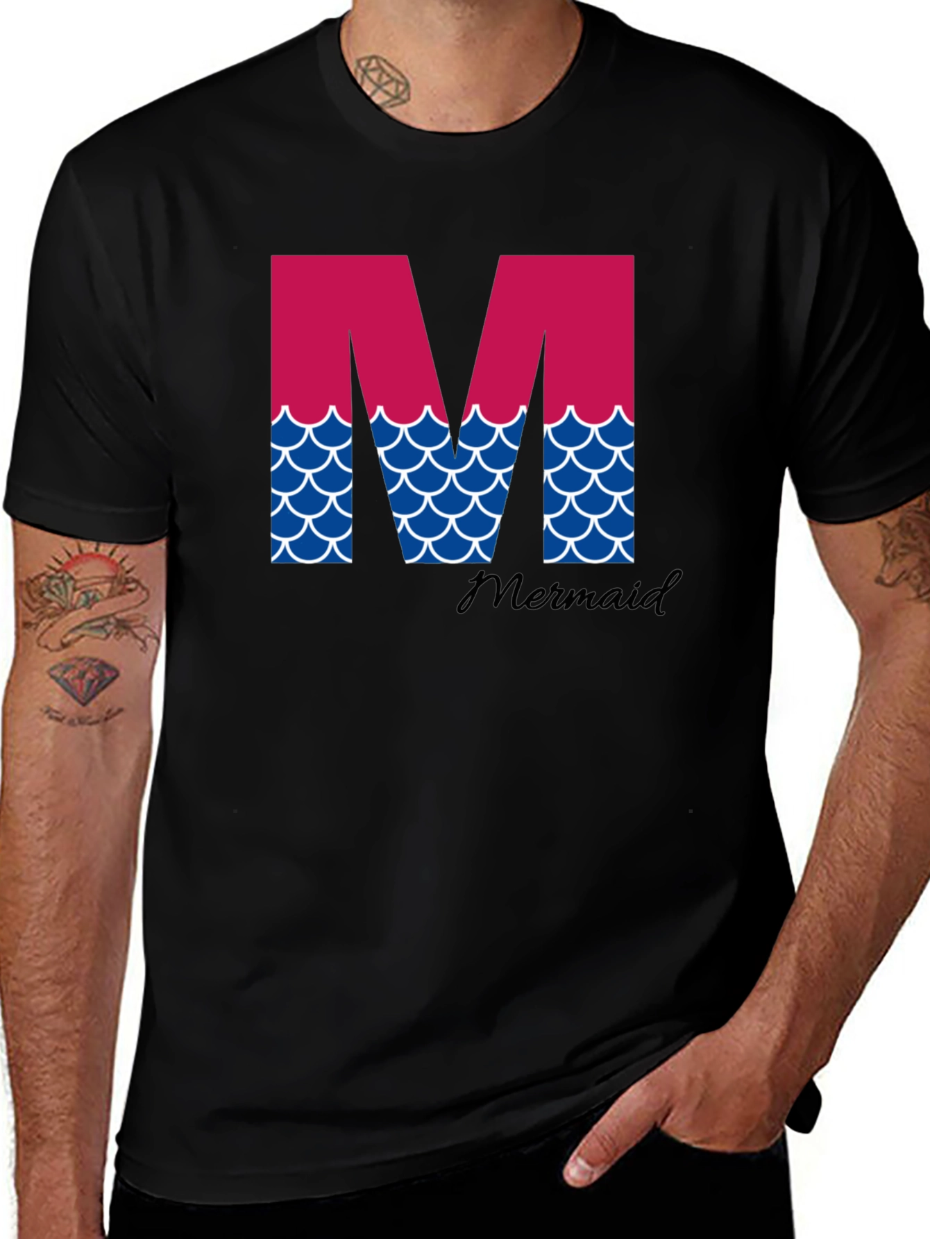 Variant 18 of Mermaid Initial 'M' T-Shirt