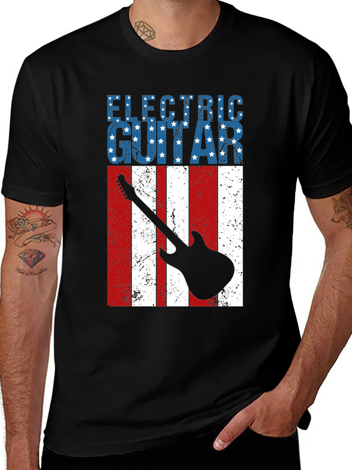 Variant 22 of Electric Guitar American Flag T-Shirt