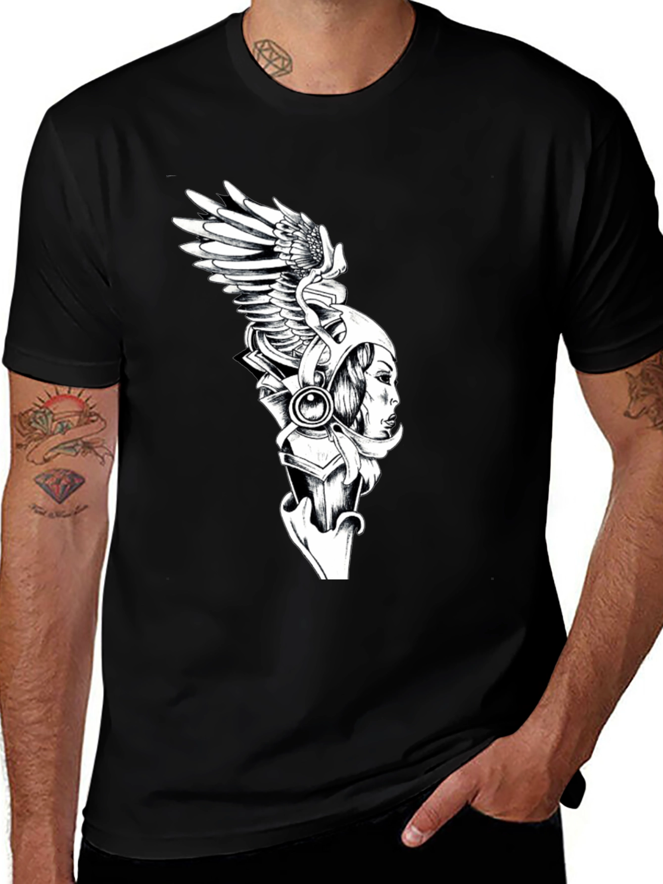 Valkyrie Graphic T-Shirt - Black