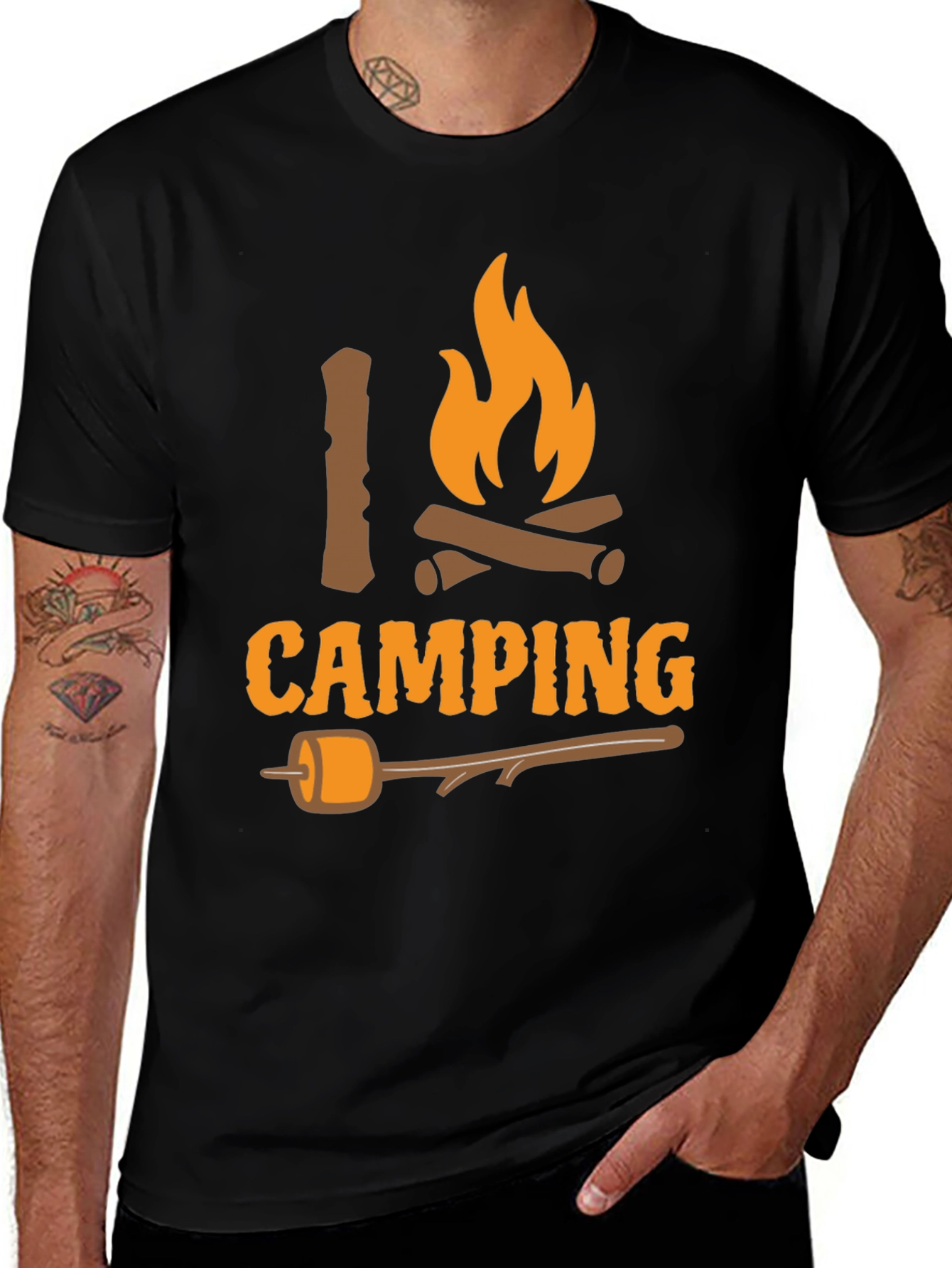 Variant 7 of I Love Camping Graphic Tee - Cozy Outdoor Adventure Shirt