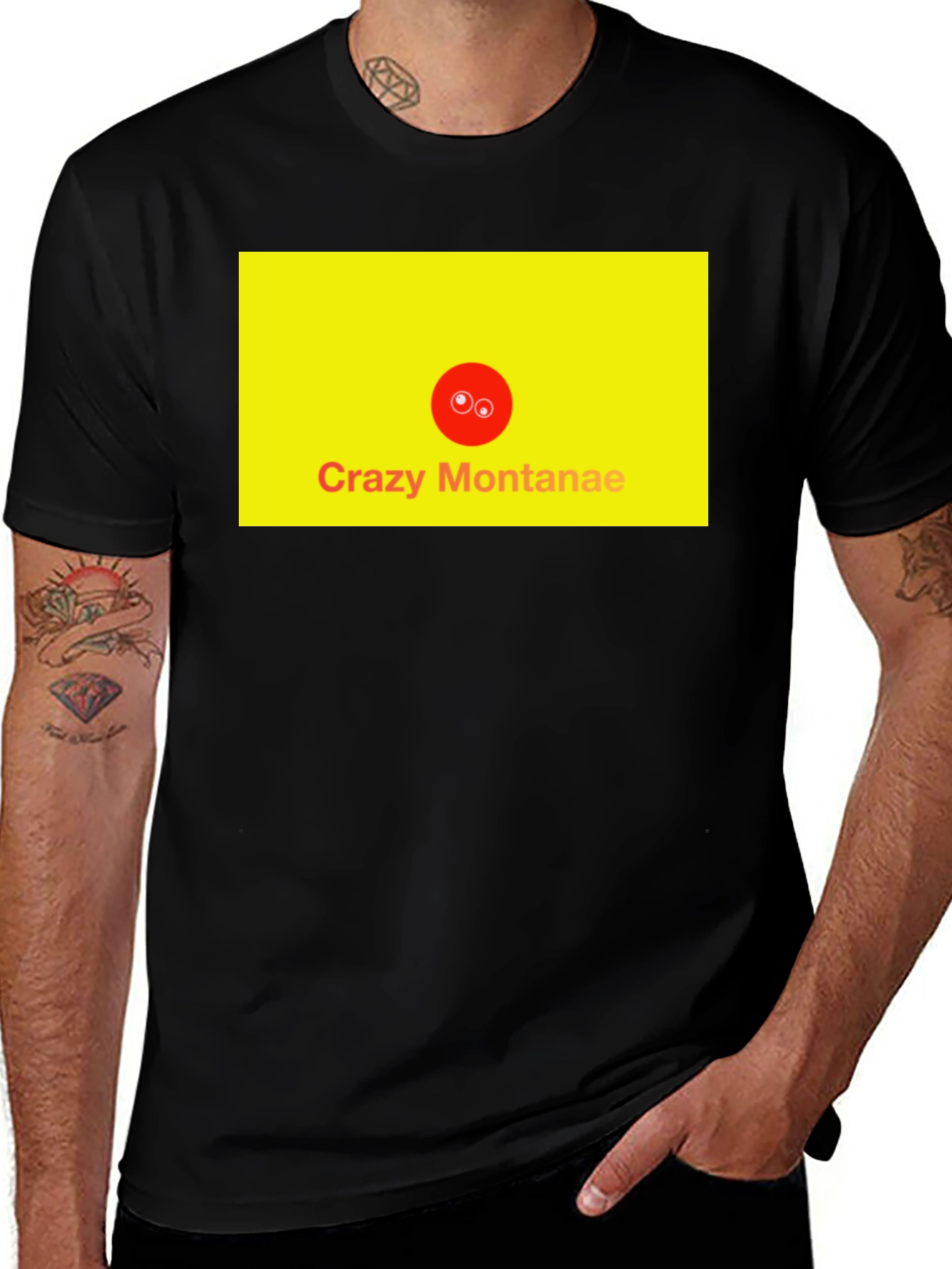 Variant 6 of Crazy Montanae Graphic Tee - Black